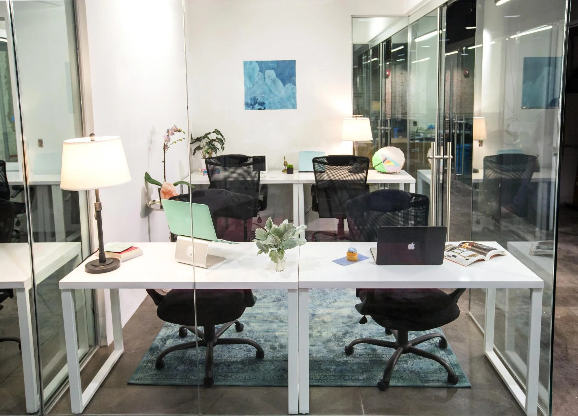 Desks at coworking space Brooklyn