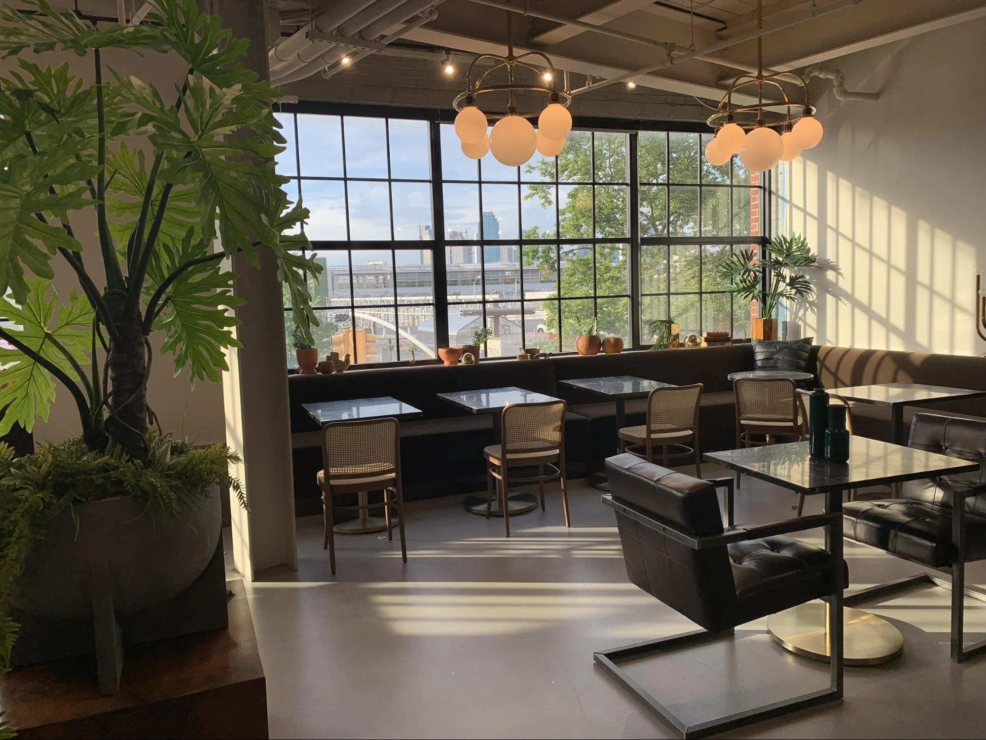 warm office lighting