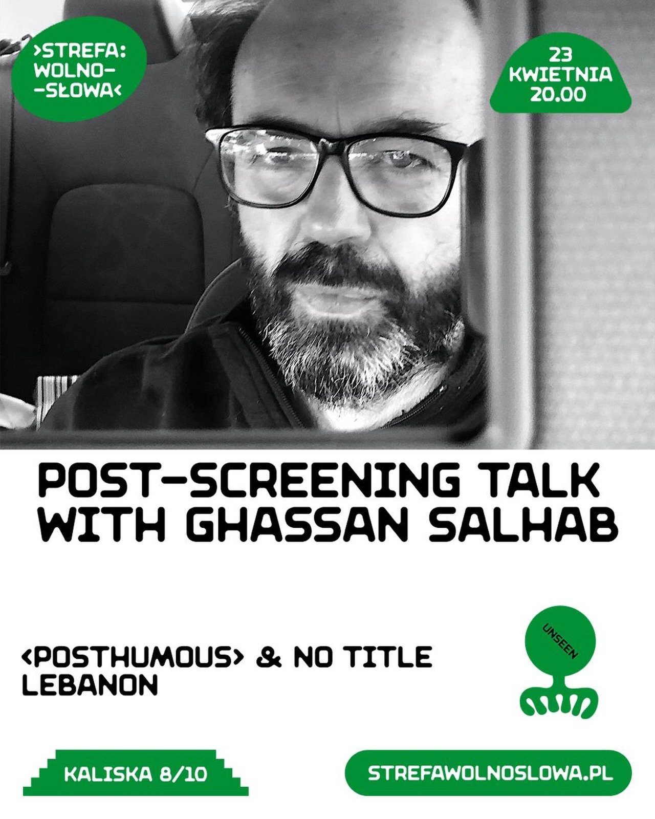 Tonight&rsquo;s screening will be followed by a conversation with director Ghassan Salhab.

Join us for a closer look into the films &mdash; and a discussion on the current situation in Lebanon 🇱🇧

First screening: (Posthumous) + No Title
📍 Kalisk