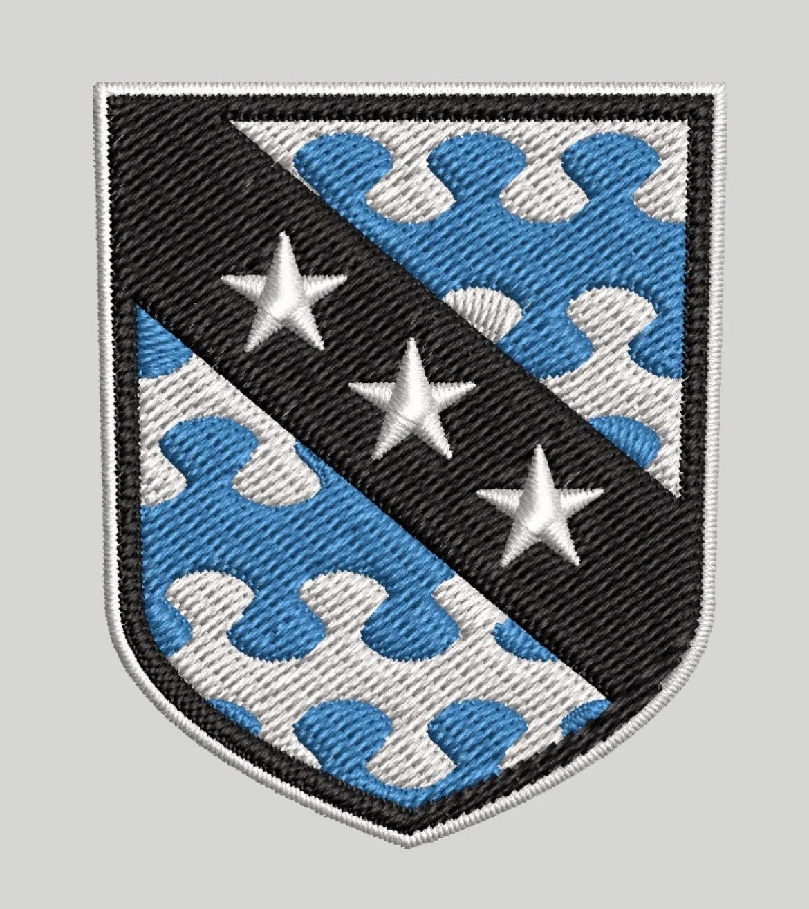 Fog Rugby Iron-On Double-Header Patch