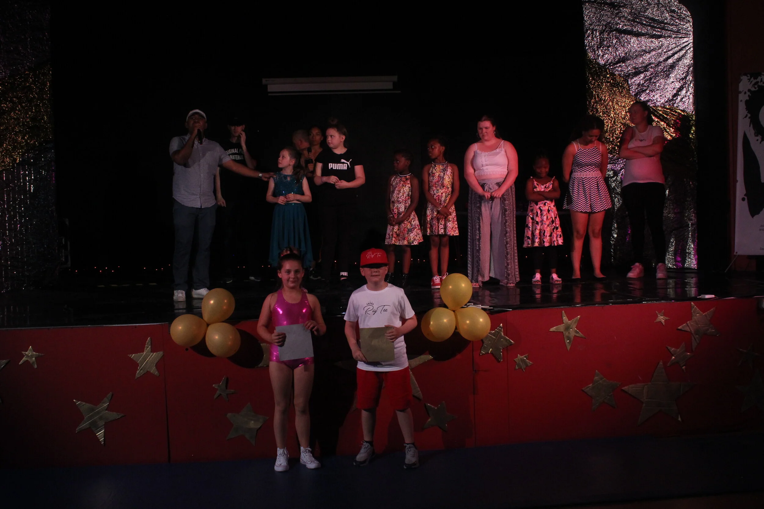 L - Ameleigh Fiest, Runner-Up of our first ever talent show of Fio’s, taking home with her £25, R - Ray-Tee, Winner, took away the top cash prize of £50!