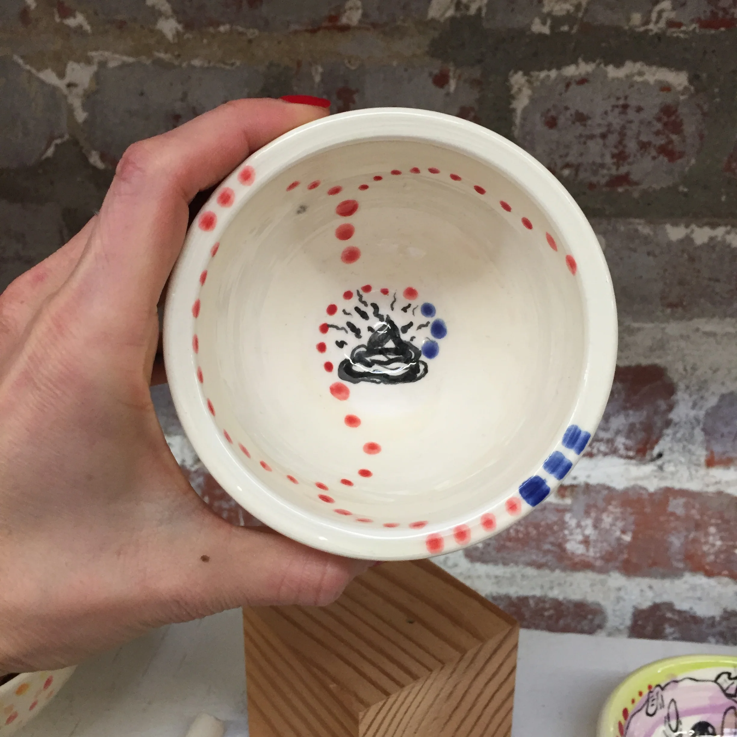 red bowl of shit