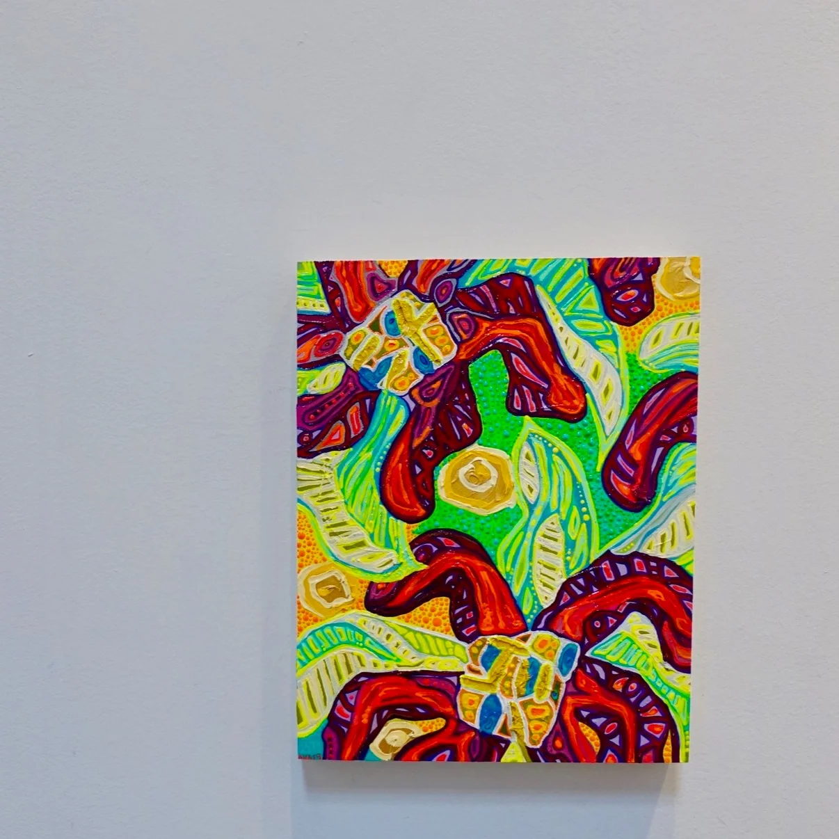  I’m here with you   oil and acrylic on birch     2019  11’’ x 14'‘ 