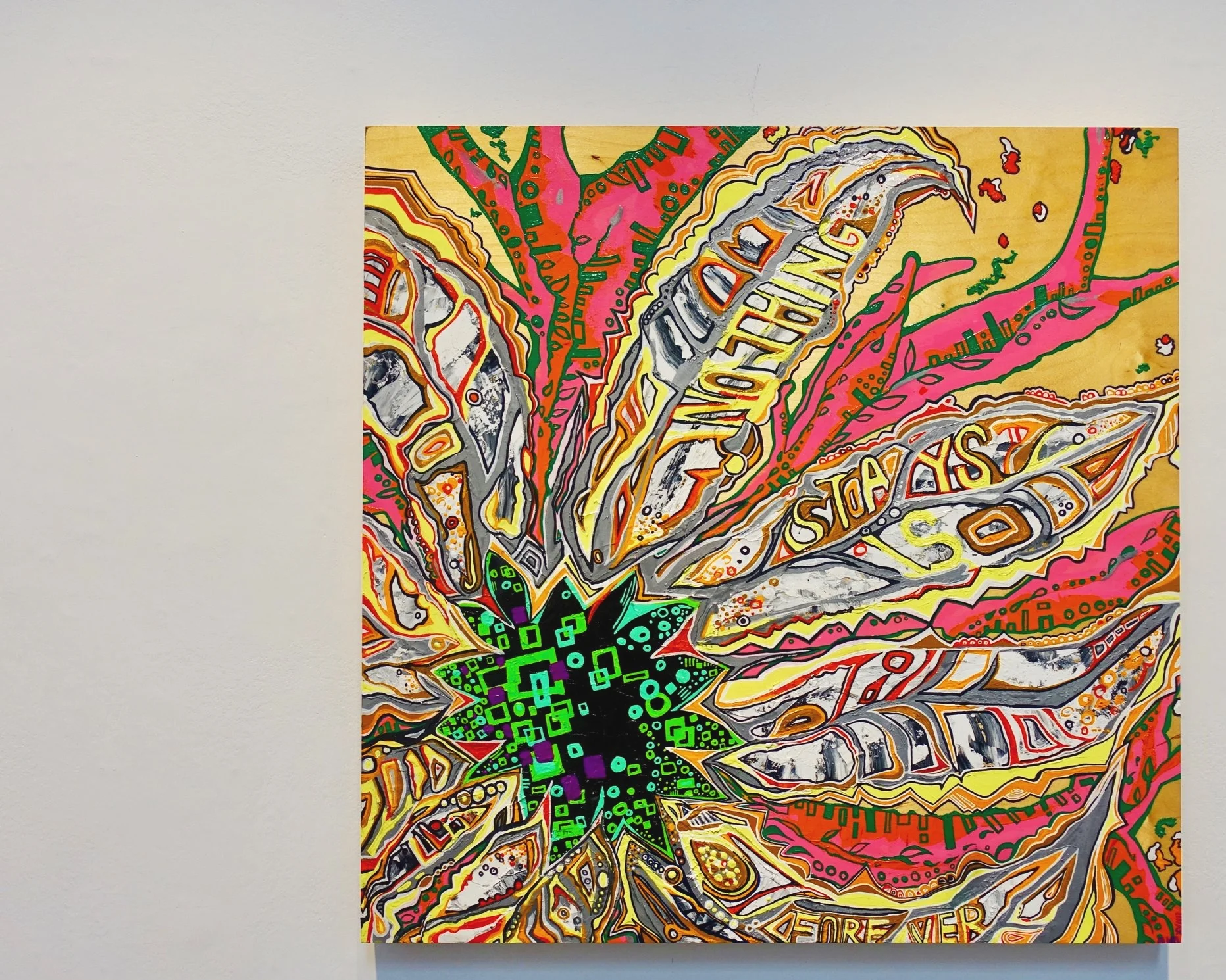  Nothing stays is the same     oil and acrylic on birch     2018    30’’ x 30’’ 