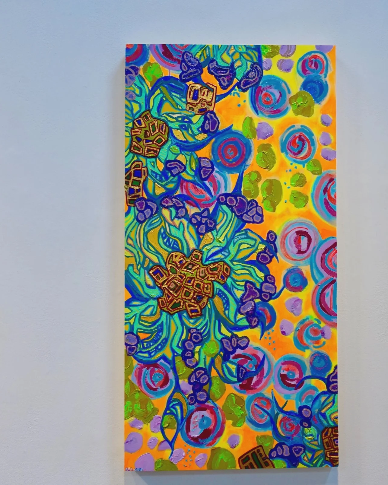  I am the one I've been looking for    oil and acrylic on birch     2019    20’’ x 40’’ 