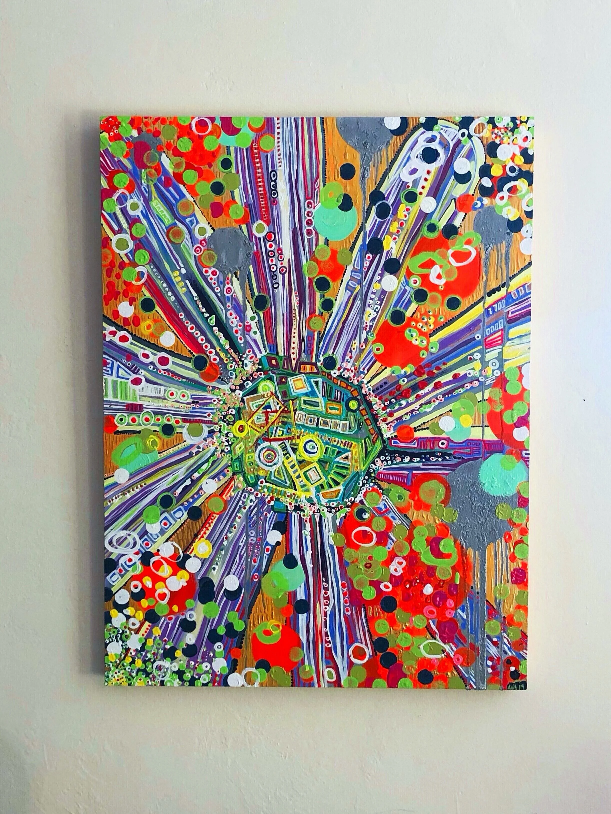  They're starting to see it’s  you it’s not me    oil and acrylic on scrap handmade box     2019-2020    2’ x 3’  