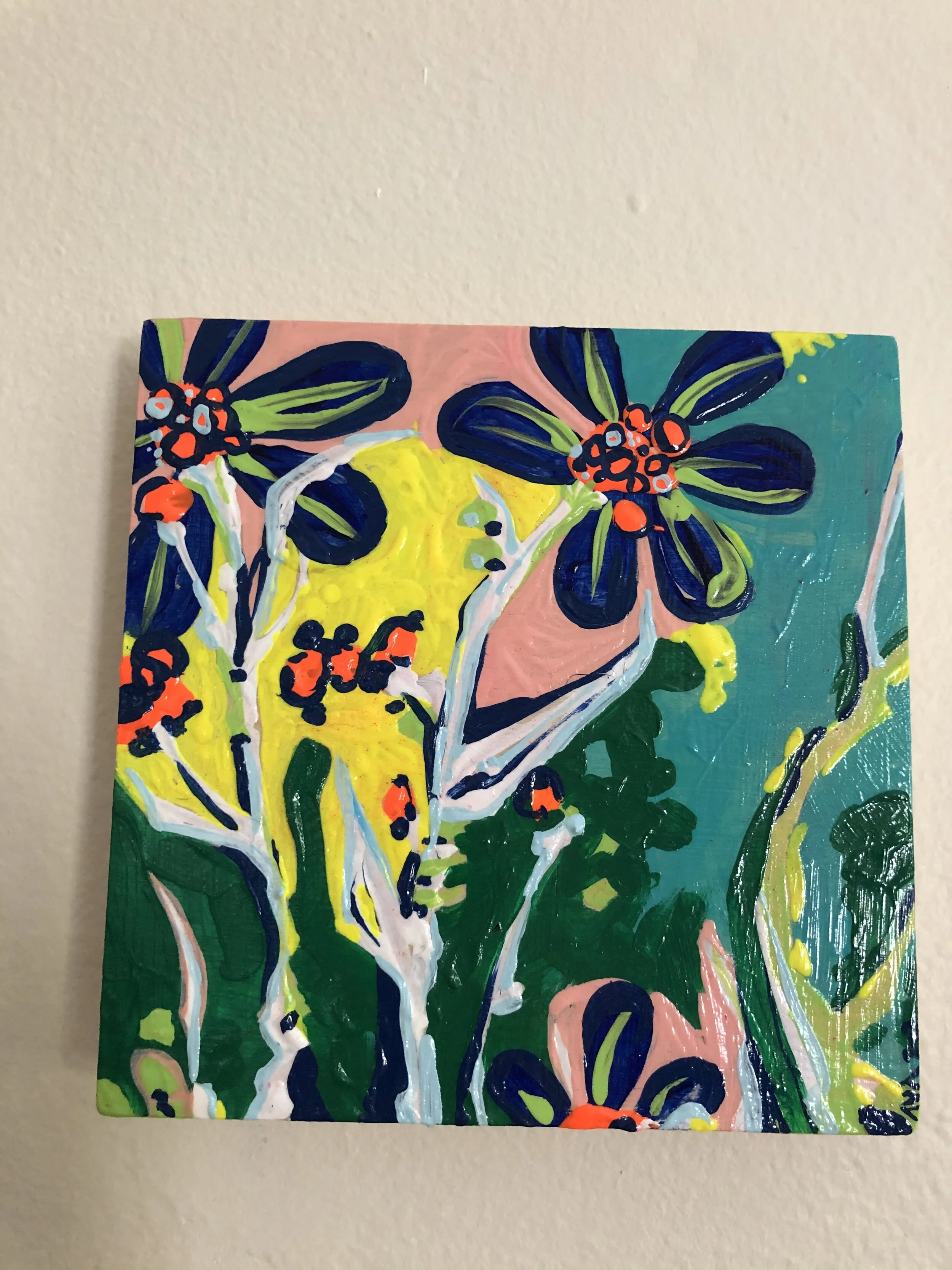  3  Soft Body Acrylic on birch   2020  6”x6”   