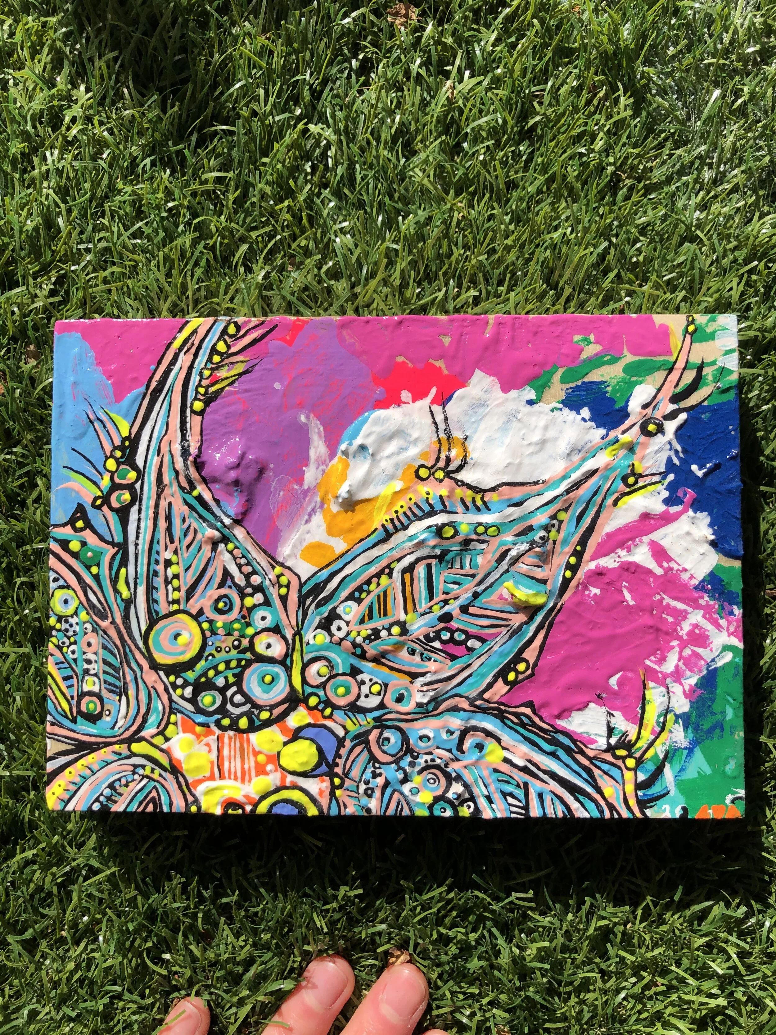  The leftovers twooo    Soft Acrylic on birch    2020    5”x7” 