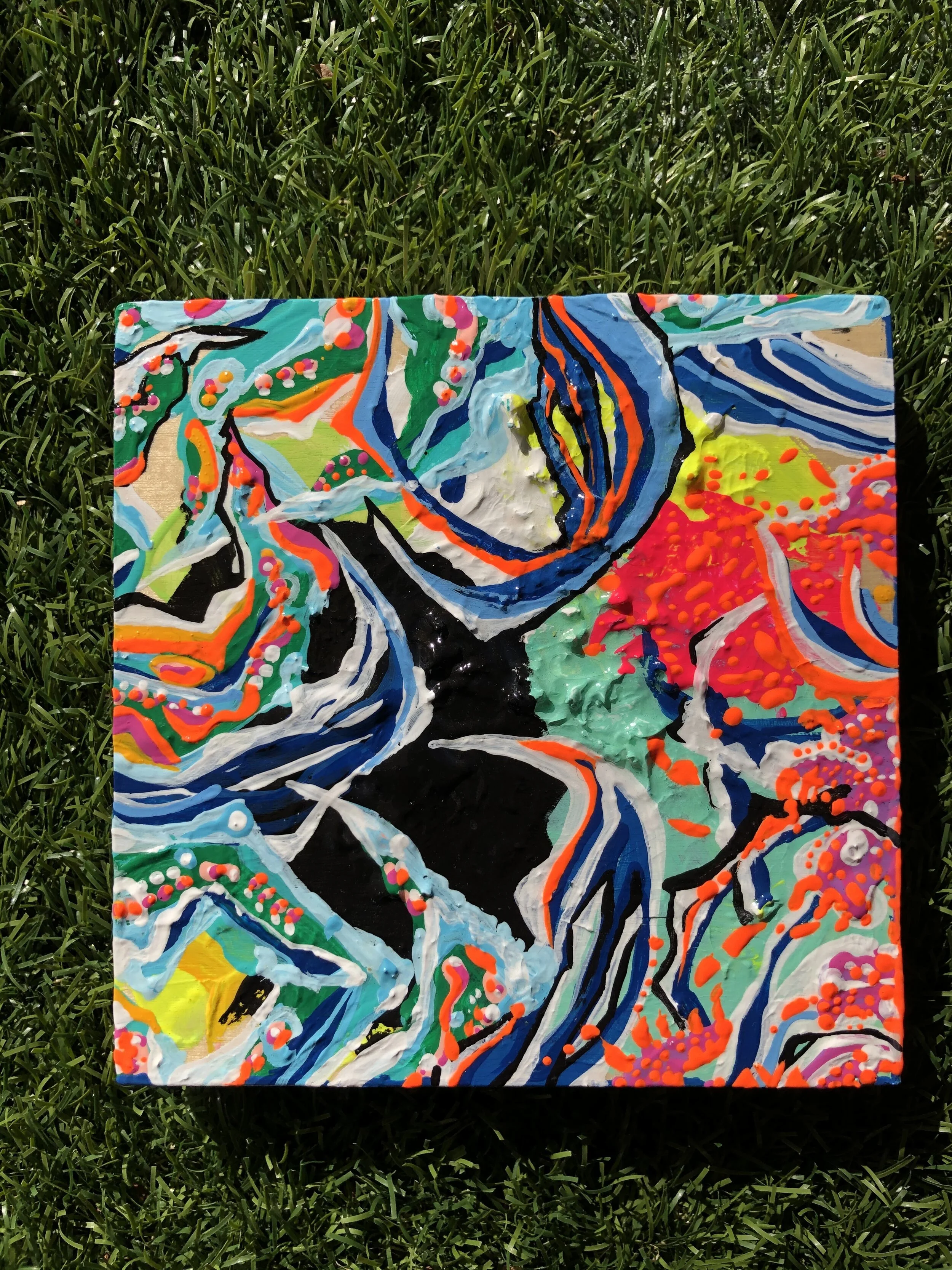  The leftovers four    Soft Body Acrylic on birch     2020    6”x6” 