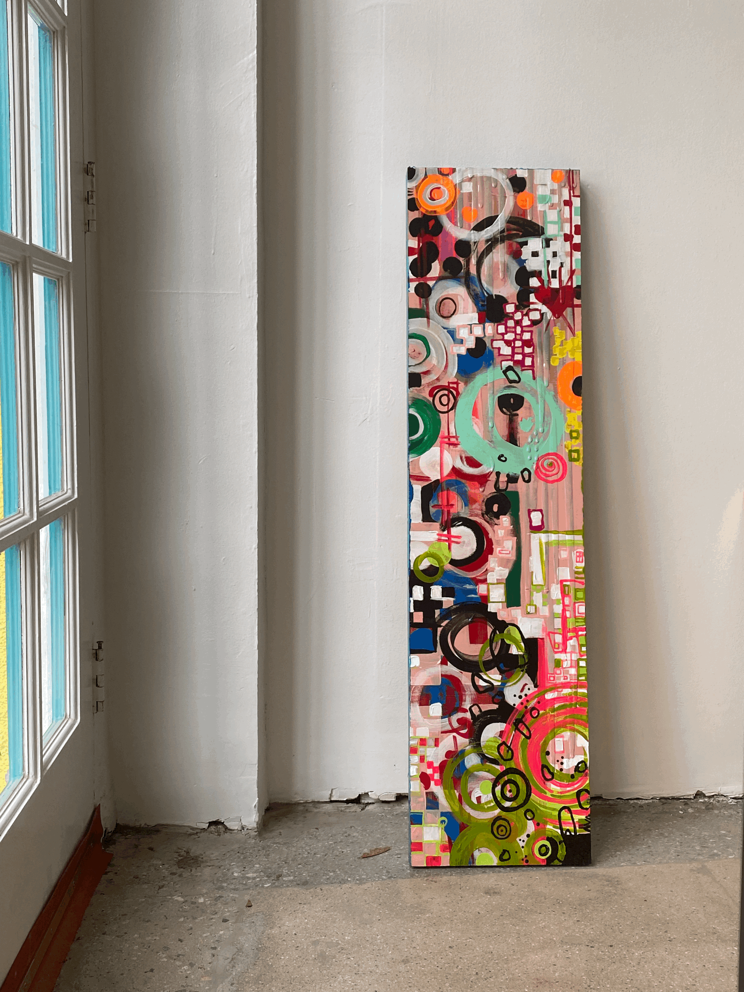  I do just hate you    acrylic on birch    2019-2021    1’x3.5’ 