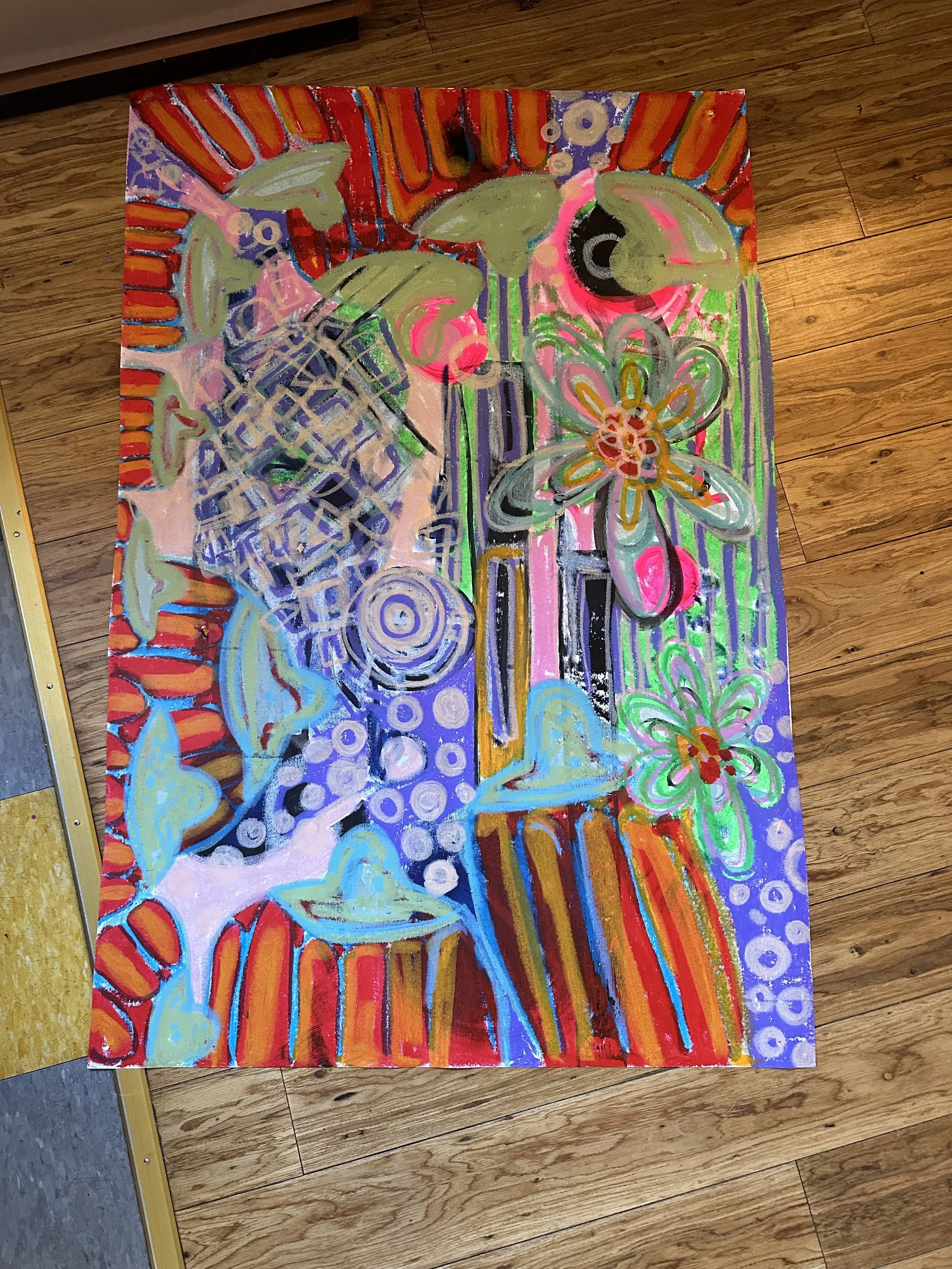  30”x38” canvas and tempra 2025 