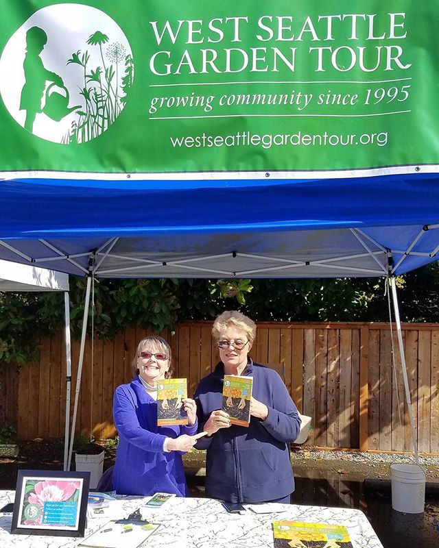We are at the  Westside Plant &amp; Garden Art Fair today and tomorrow. Come say hello, and buy your West Seattle Garden Tour tickets! #westseattlegardentour #westseattle