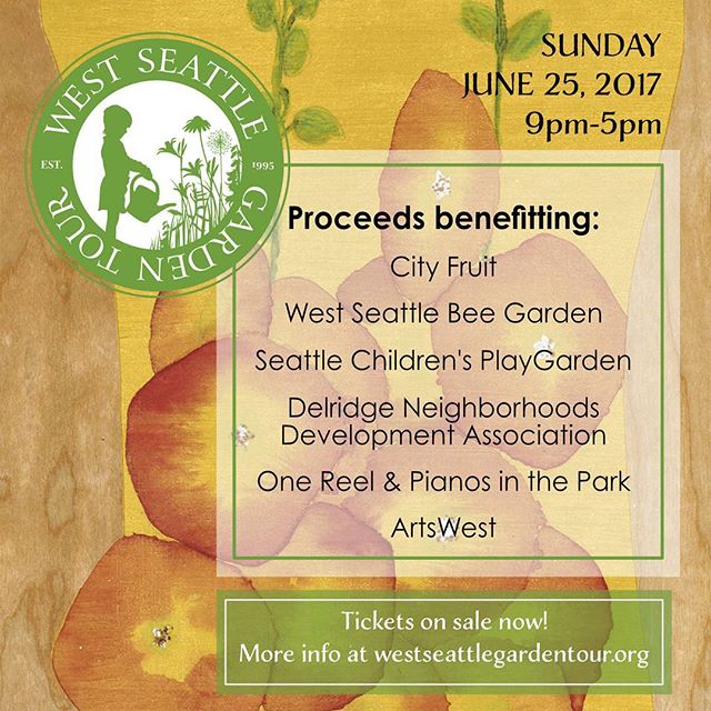 We are just a week away from the #WestSeattleGardenTour! If you haven't already, be sure to pick up your tickets at Junction True Value, @westseattlenursery, @swansonsnurseryseattle, or @wellsmedinanursery. You may also buy online by Wed 6/21, and ha