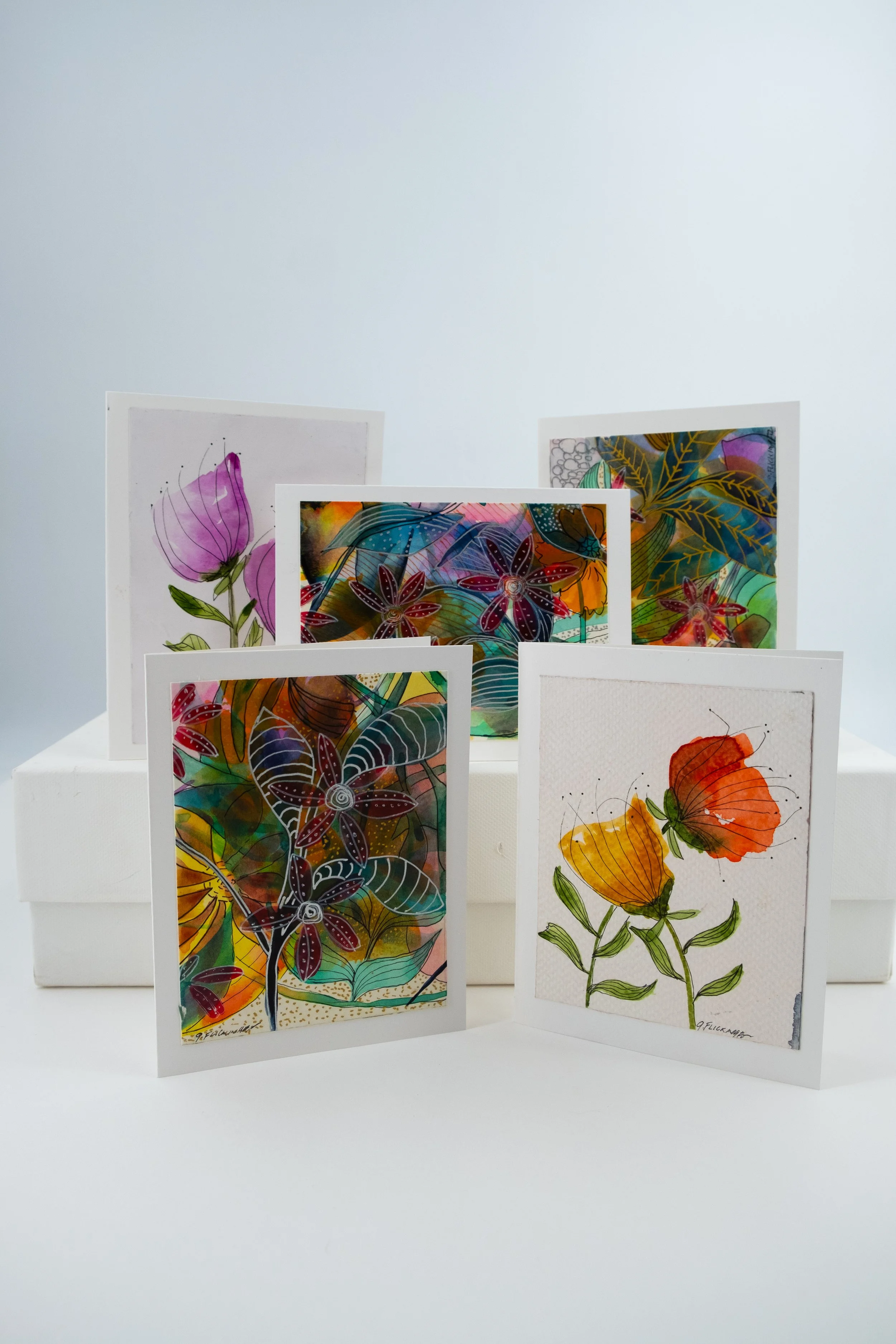 Floral Notecards &amp; Original Art