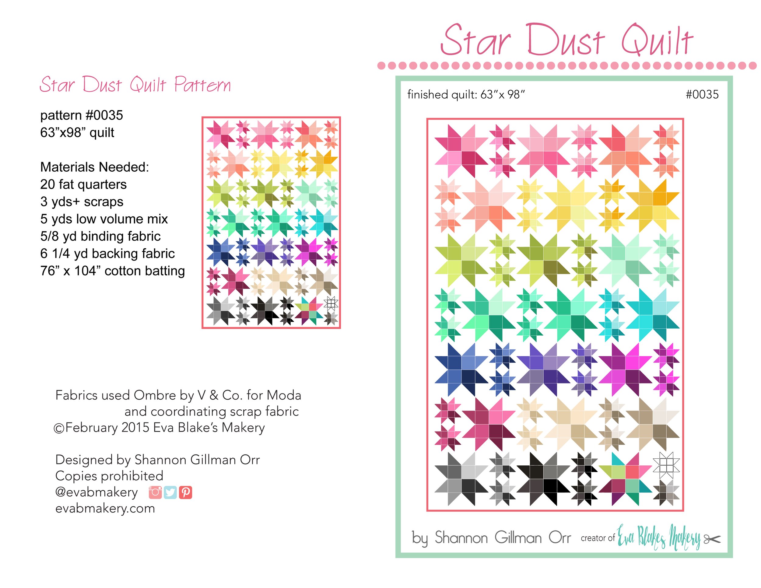 Stardust Quilt pattern — Eva Blake's Makery