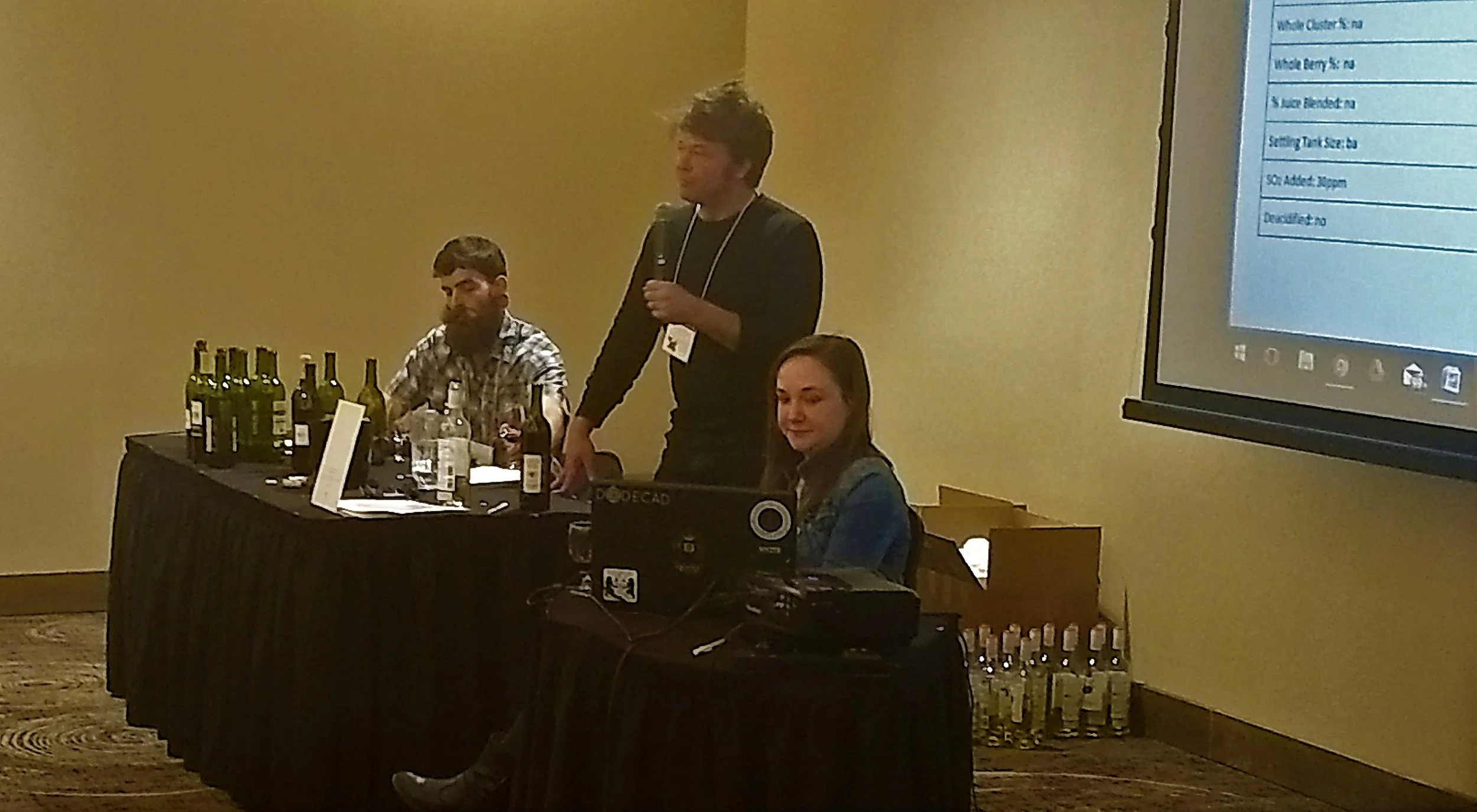 Presenters spoke about growing grapes in Kansas and making wine