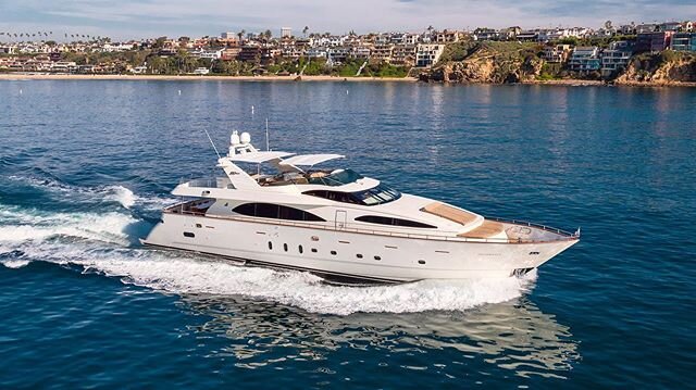 The 100&rsquo; @azimut_yachts @shambhalacharters is a stunner 🛥 contact Michael Vrbas with @alexandermarineusa Newport Beach to schedule a private showing.