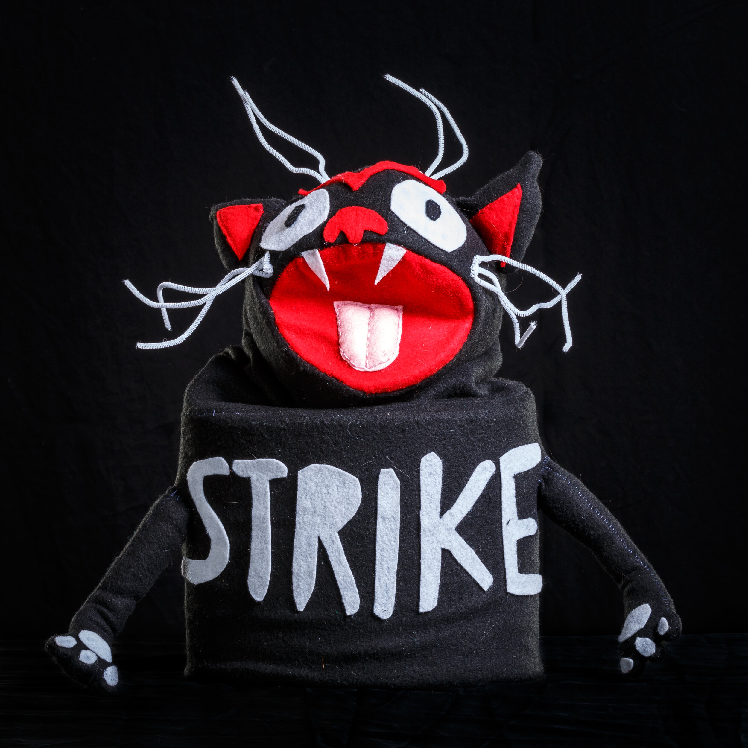  Strike Cat puppet by Katy Batsel, photographed by Richard Romero 