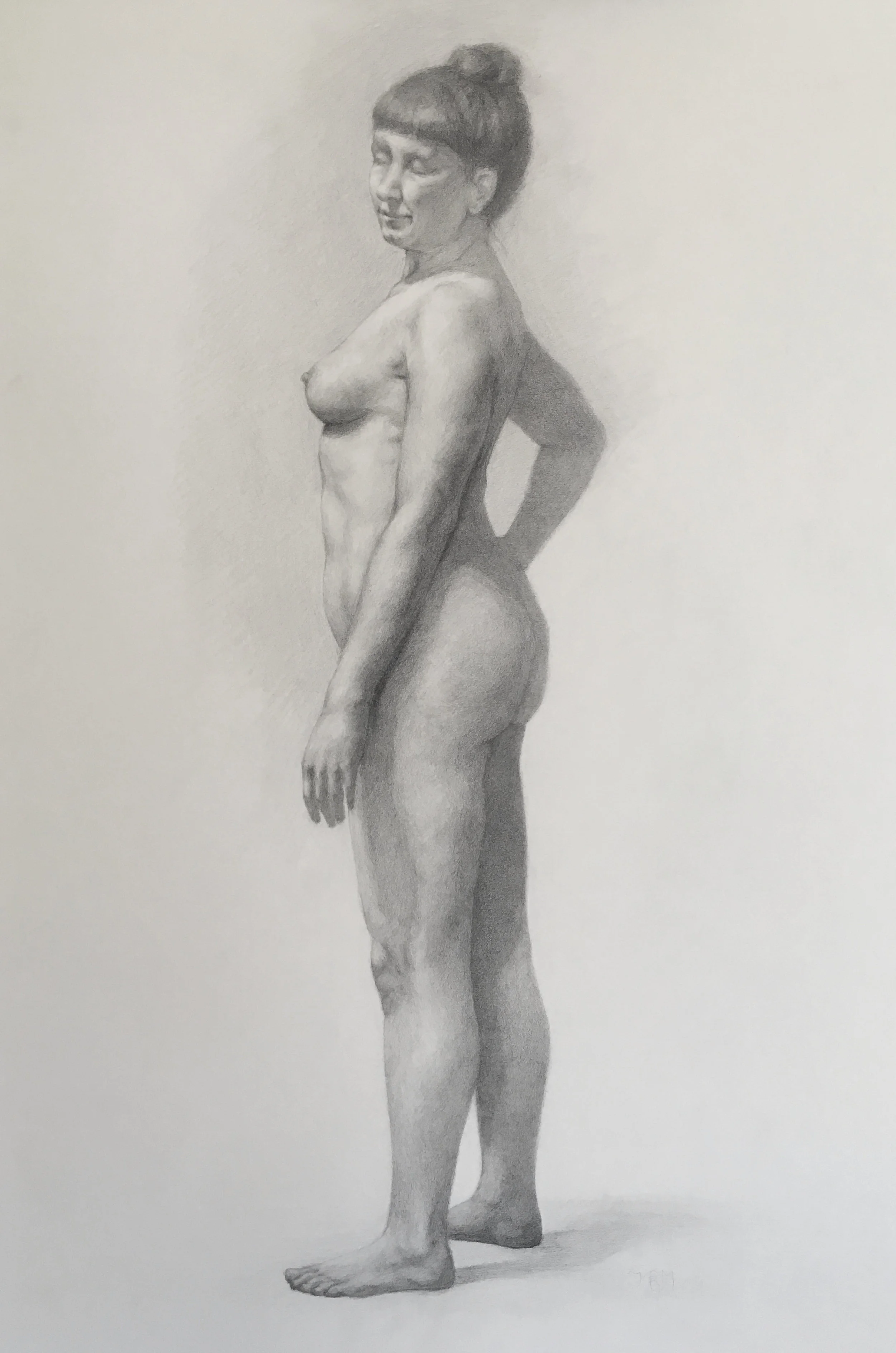 Jen , 2016, graphite on paper, 18 x 24 in.