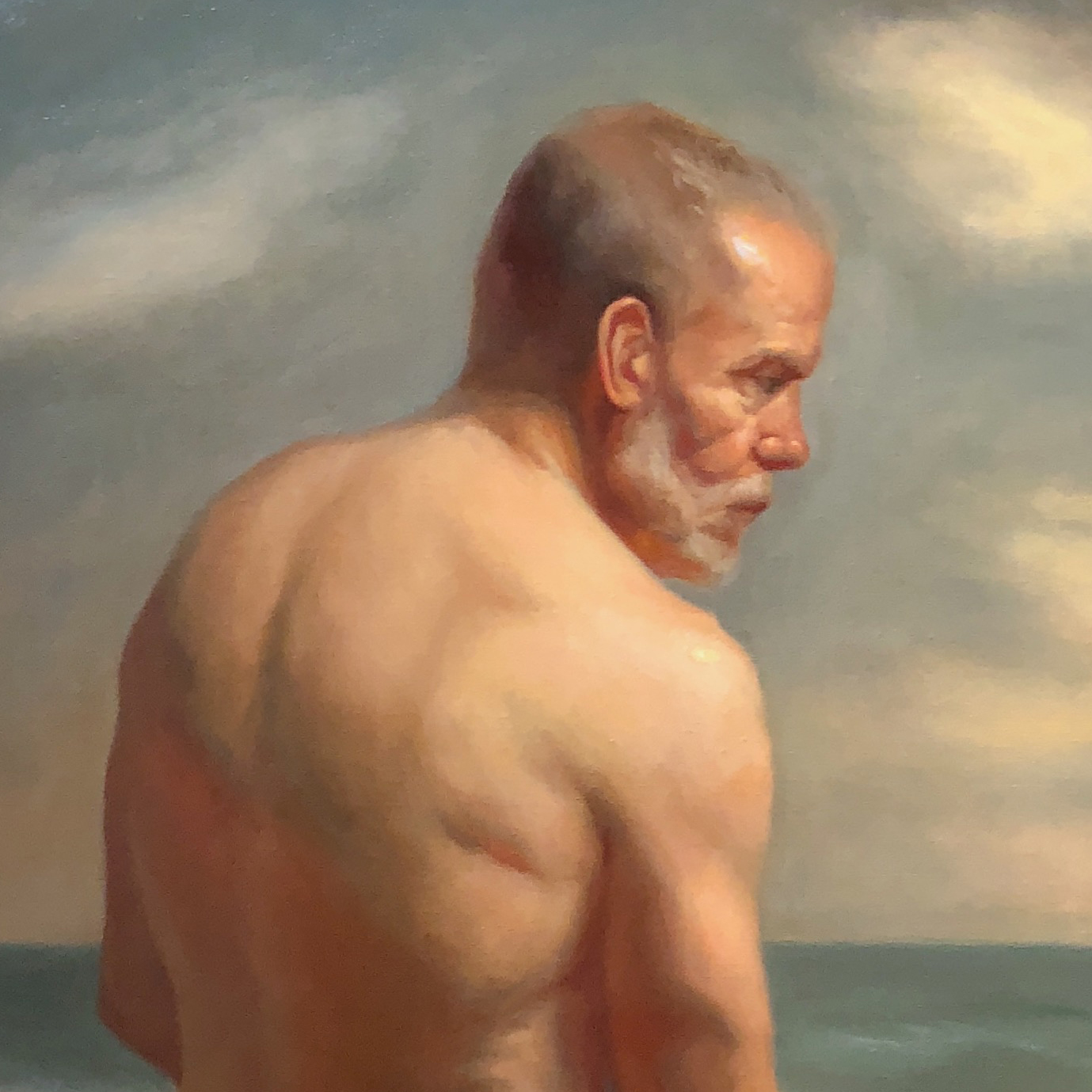 Pete, 2018, oil on canvas, detail, 24 x 30 in. Available.