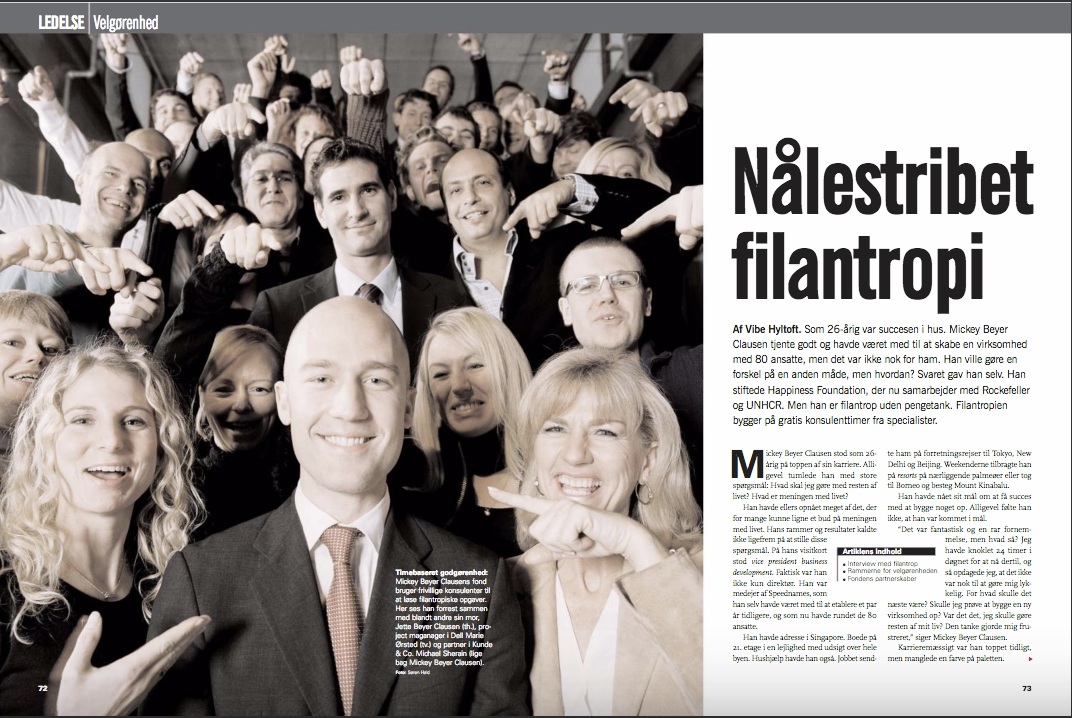 Copy of Happiness Foundation's model described in the Danish equivalent of the Economist