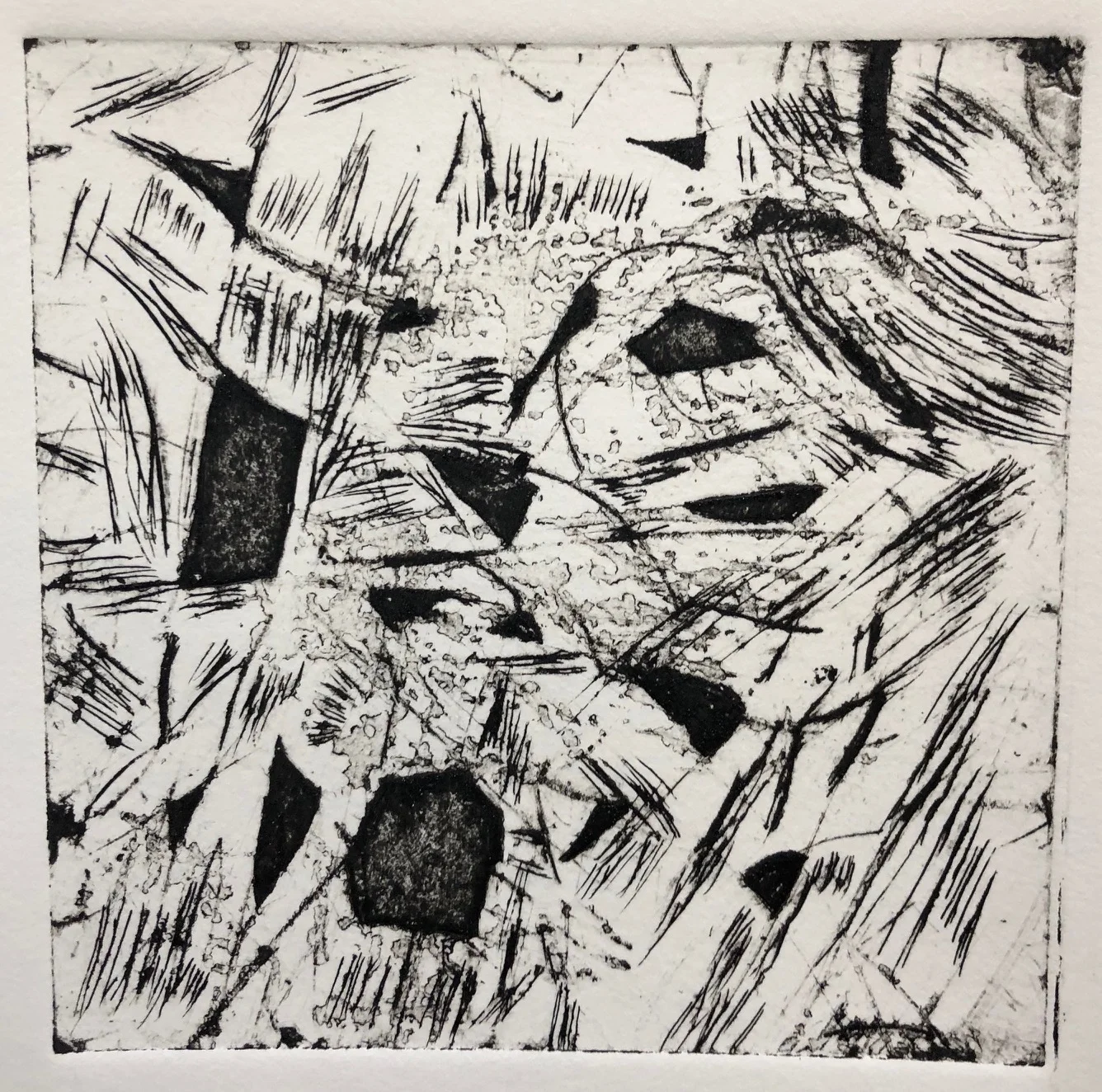 Tohu wa-bohu shellac print image: 6” X 6” paper: 11”X 15” *available