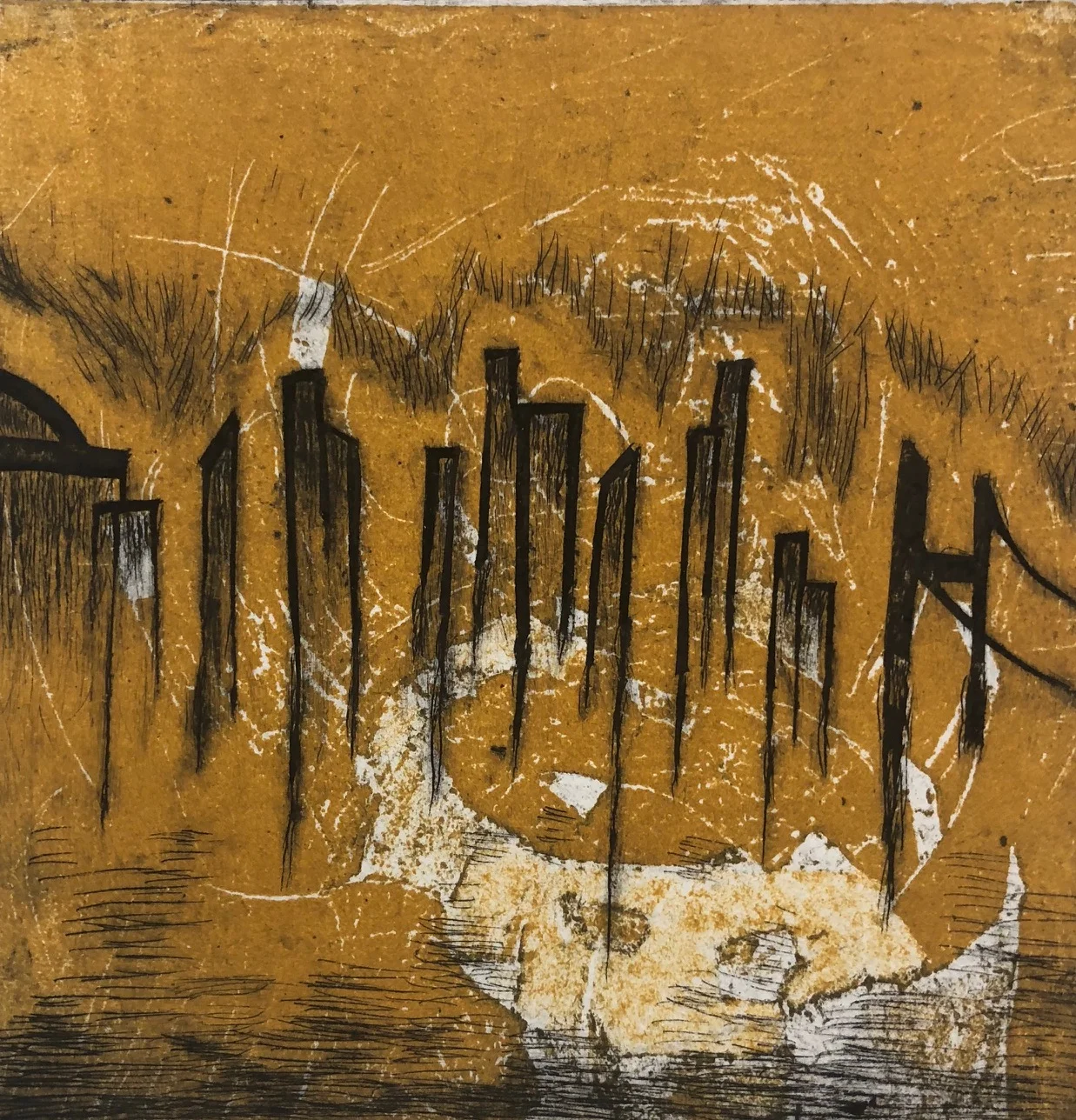 city abstract schellac yellow one in a million second plate.jpeg