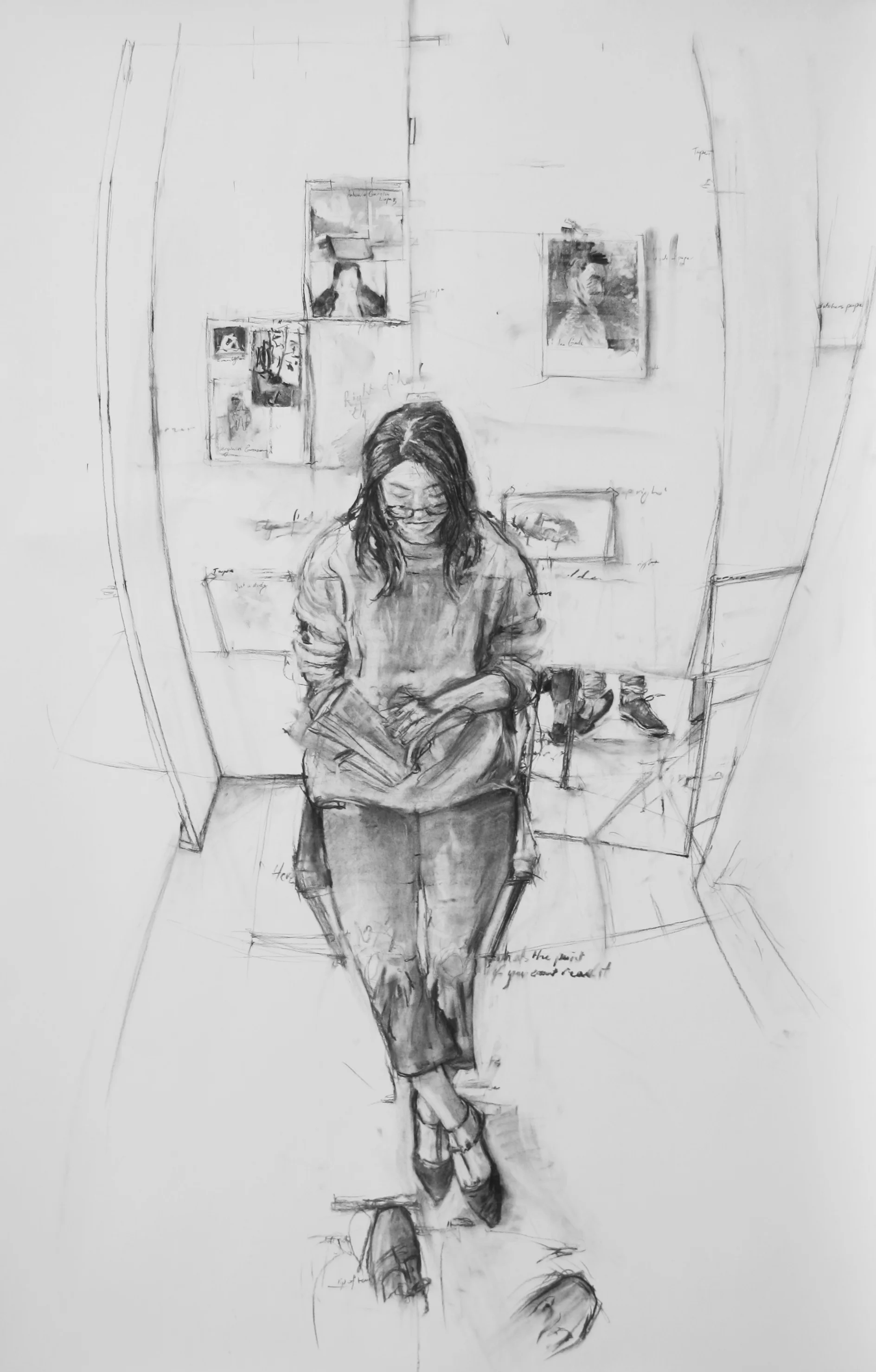 Drawing of figure in site 