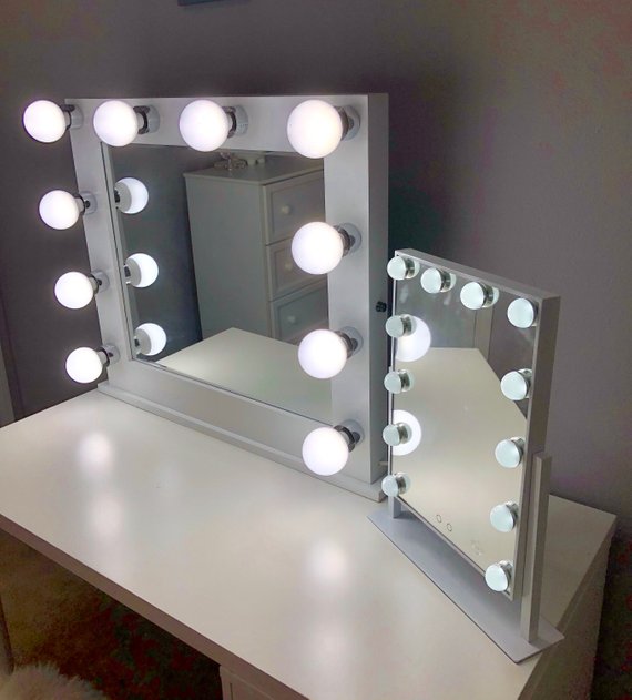 Small 10 Bulb Vanity Mirror With Hollywood Lighting Perfect For Ikea Bulbs Not Included Charm Vanities Small 10 Bulb Vanity Mirror With, What Is The Best Hollywood Mirror