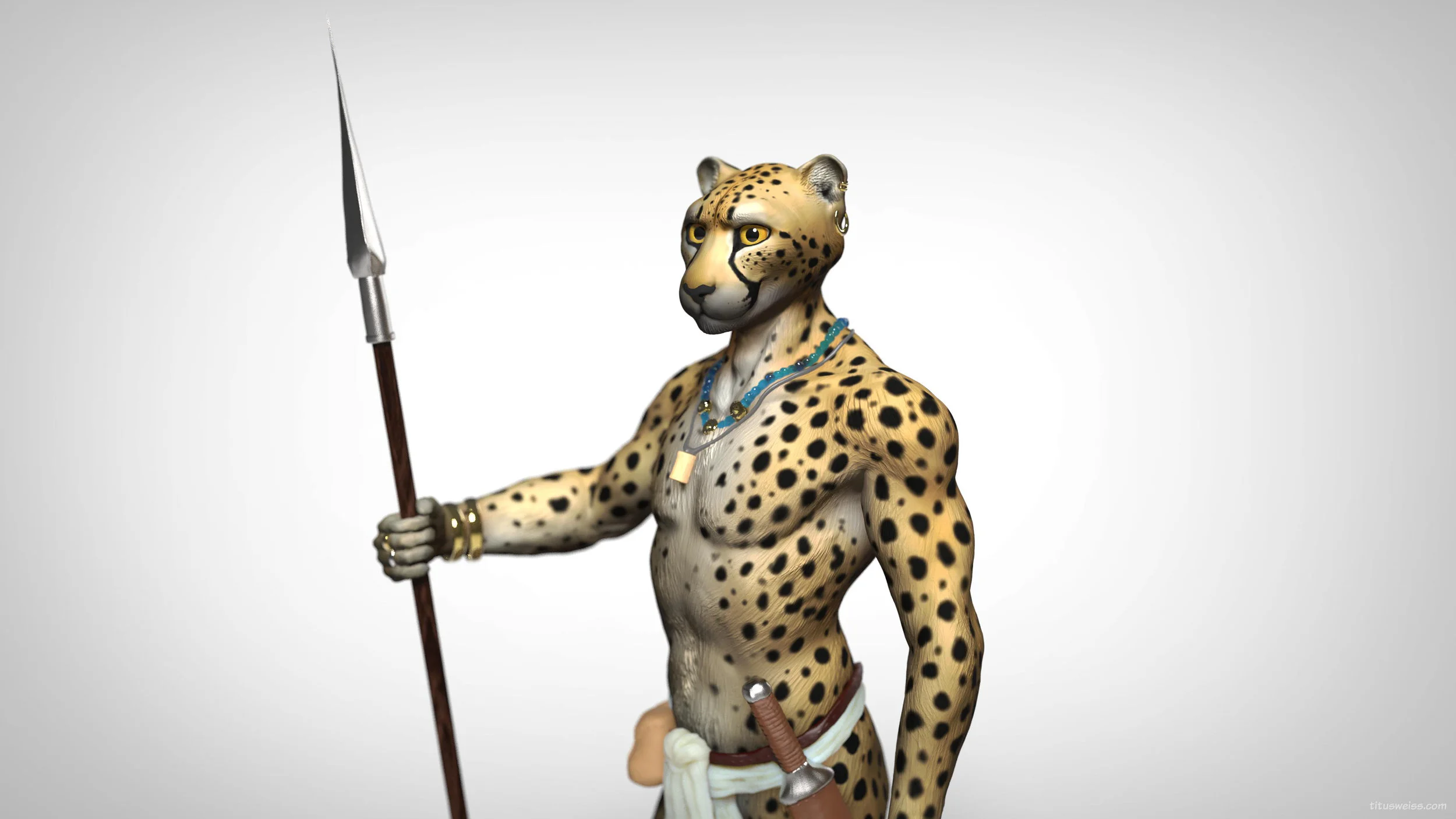 Tribal Cheetah Sculpt Close-Up