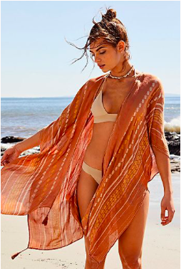 Free People Vida Stripe Kimono $48