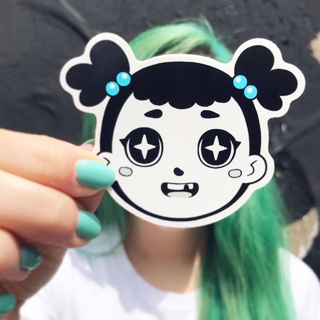 I&rsquo;m working on updating my shop! I&rsquo;ve got prints and stickers after harucon just gotta get them photographed. Should be up in a week so stay tuned. -
#sticker #artistsoninstagram #greenhairdontcare