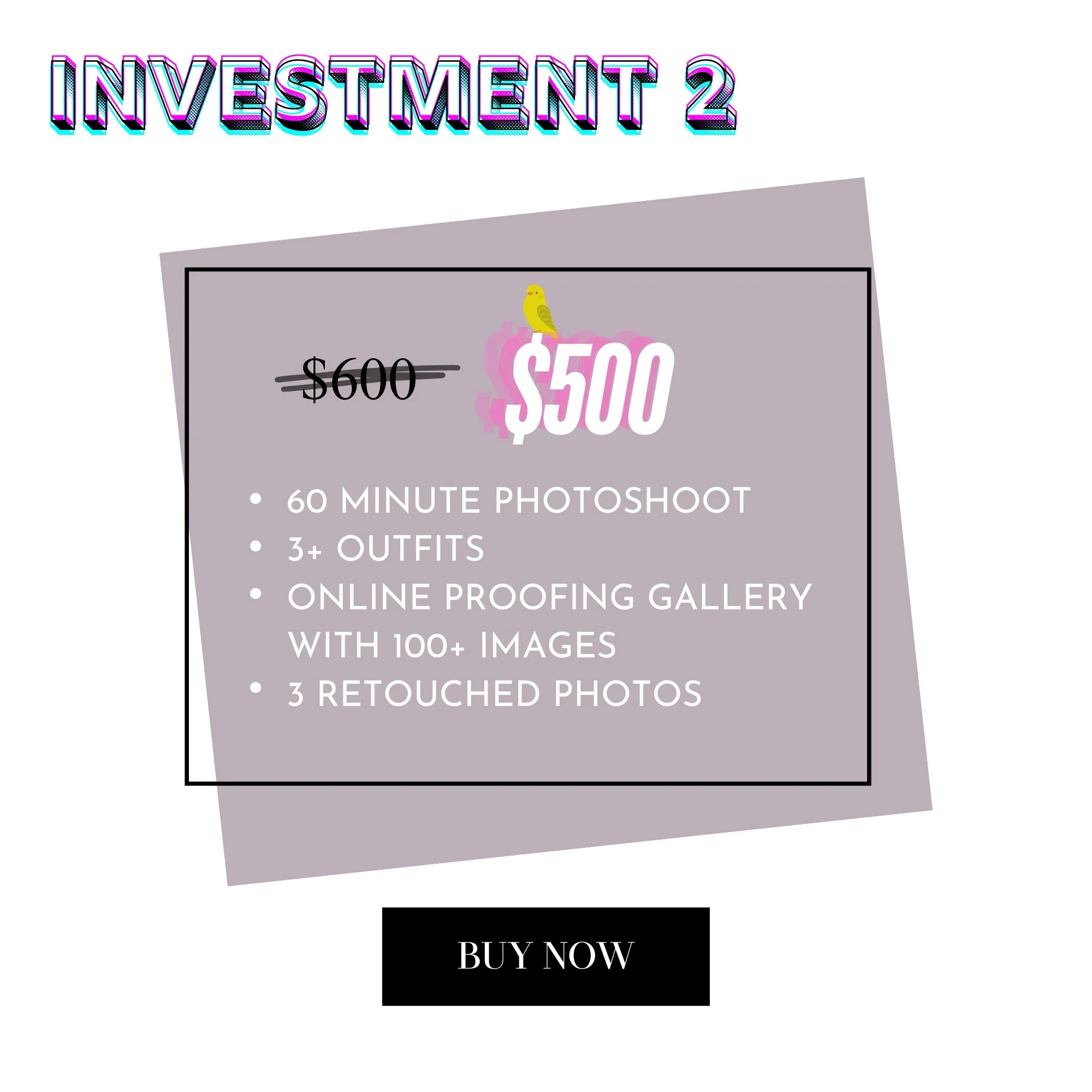 SENIOR PORTRAITS - Investment #2 - (60 minutes)