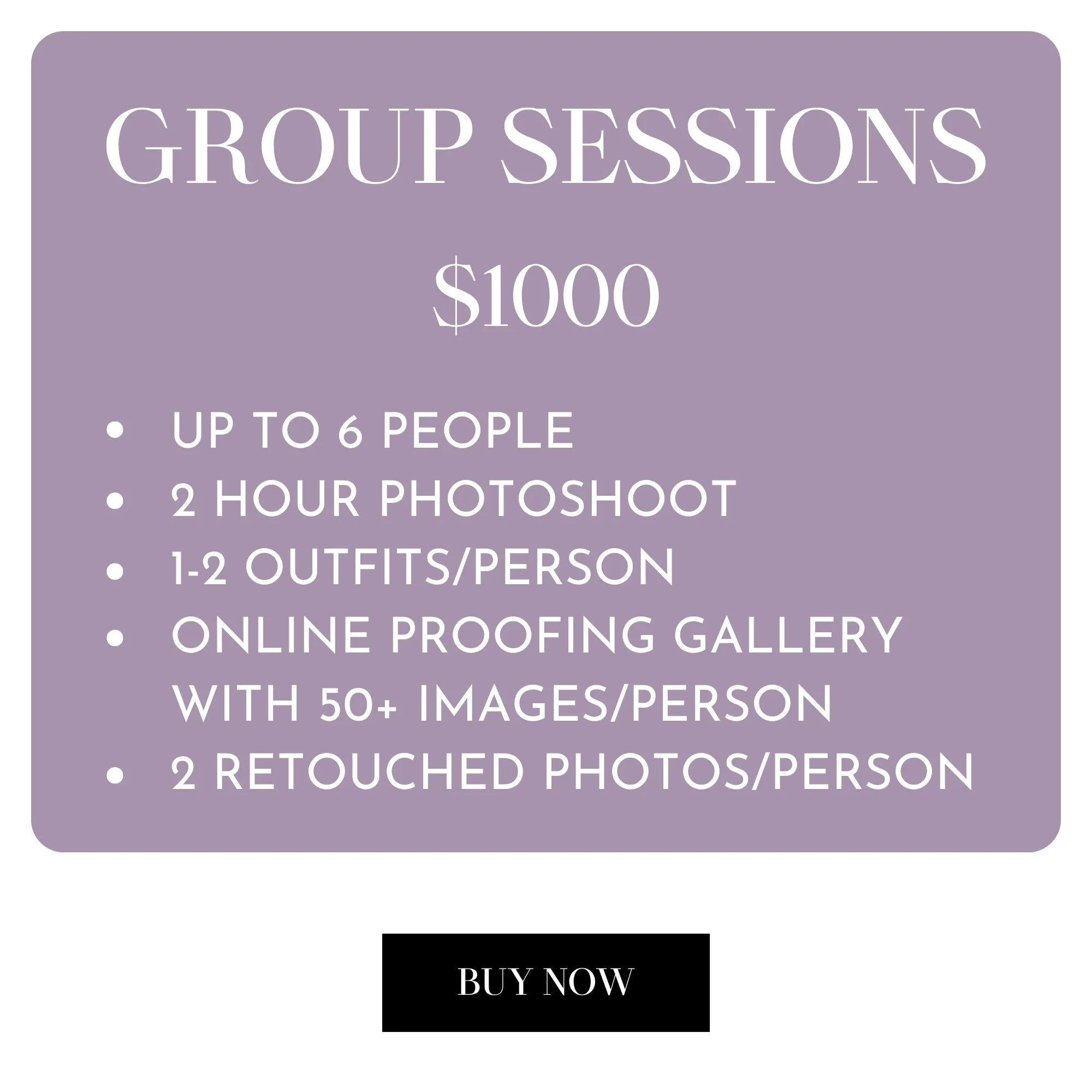 SENIOR PORTRAITS - GROUP SESSIONS - (2 hours)