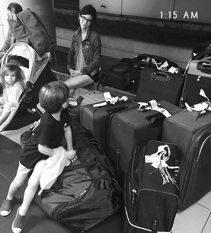 Waiting for our car