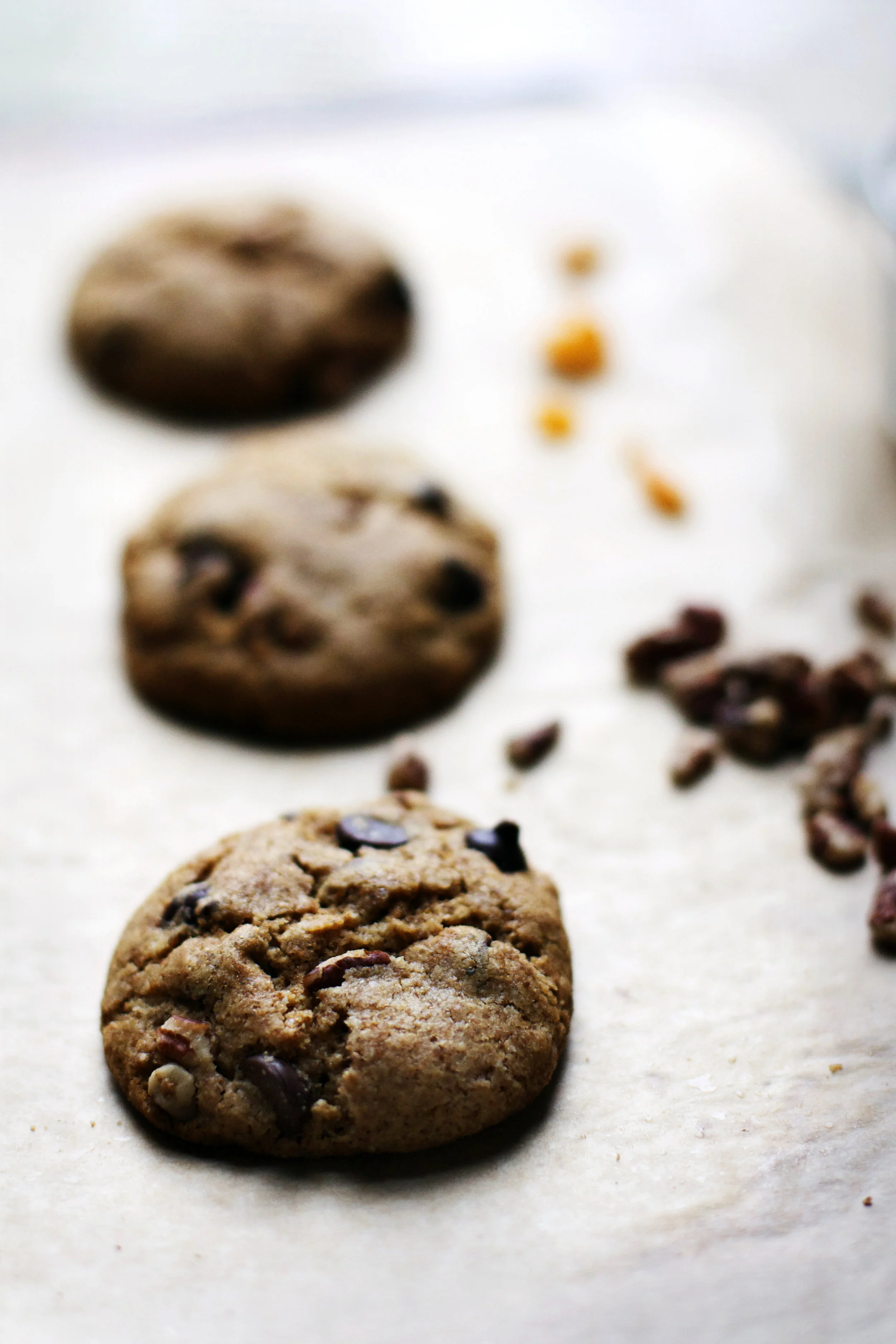 Chocolate Chip Spelt Cookies w/ Pecans + Orange {wheat free, dairy free}