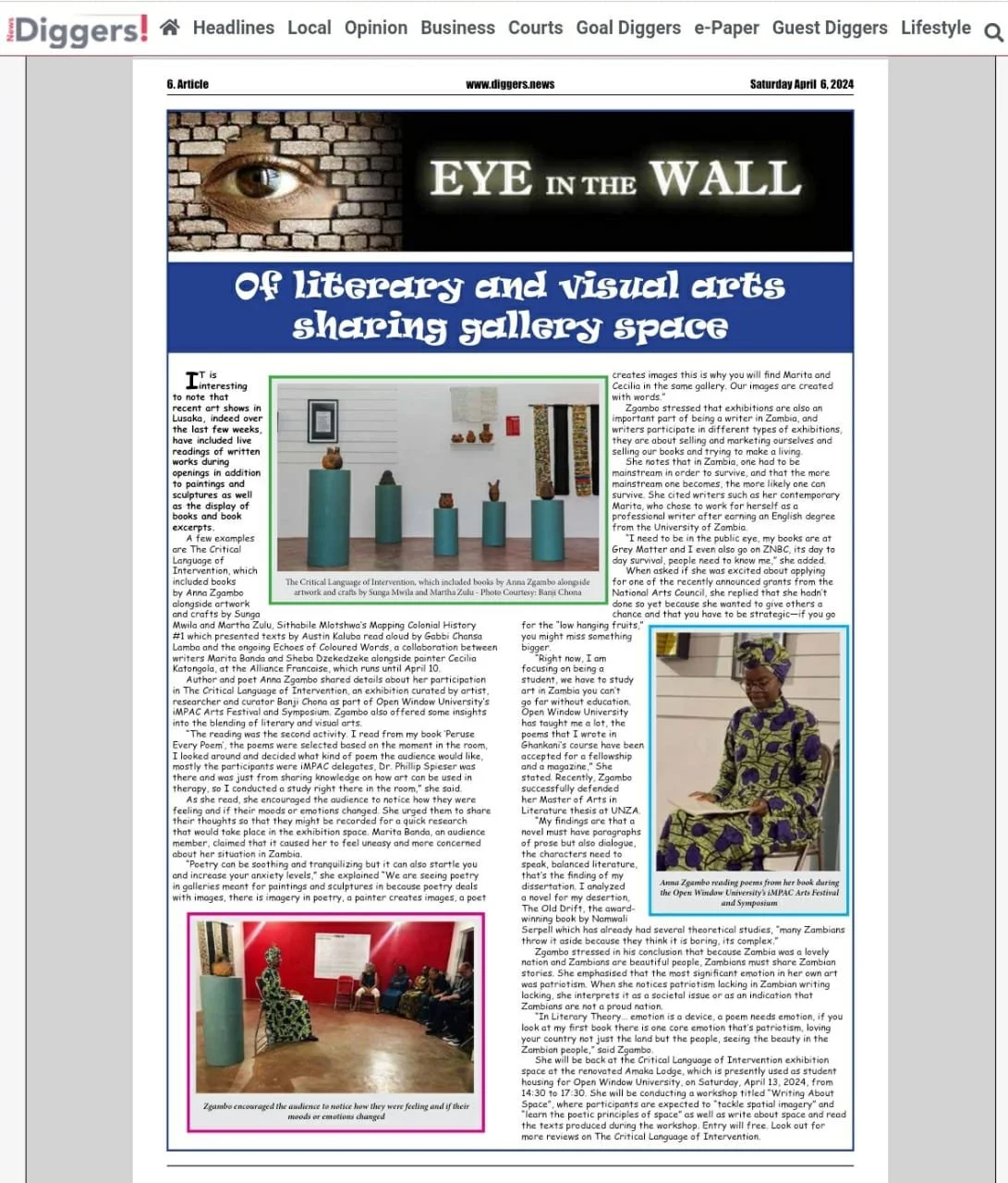 Dr Andrew Mulenga reviewed The Critical Language of Intervention in News Diggers. 