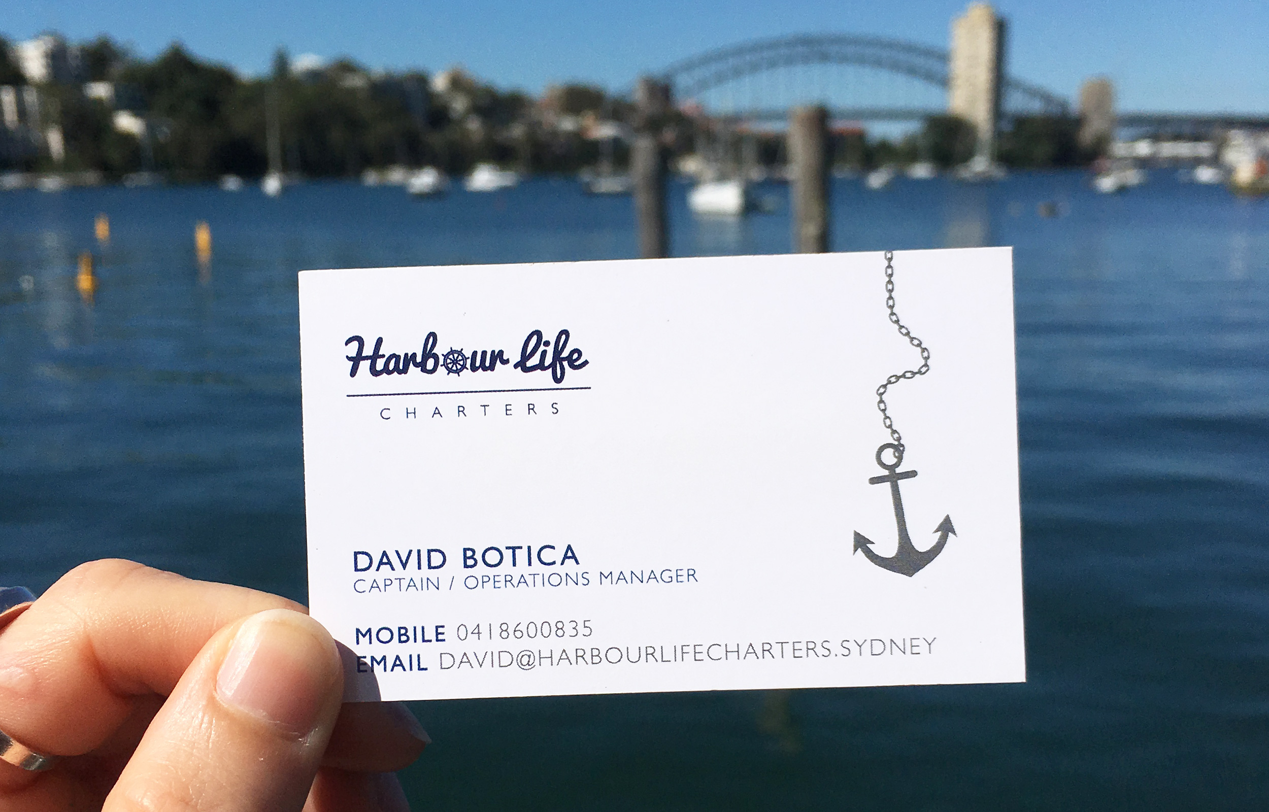 Harbour Life Charters Business Card