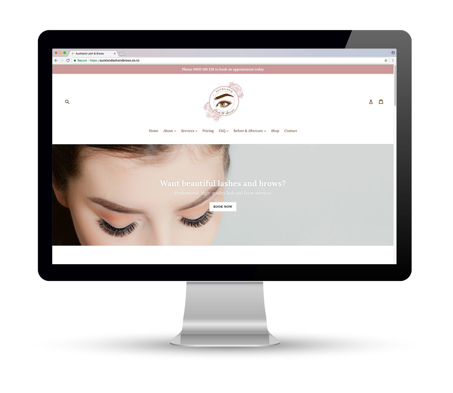 Auckland Lash & Brows Website Design