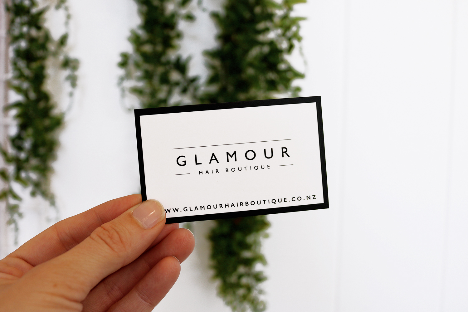 Glamour Hair Boutique Business Card Front