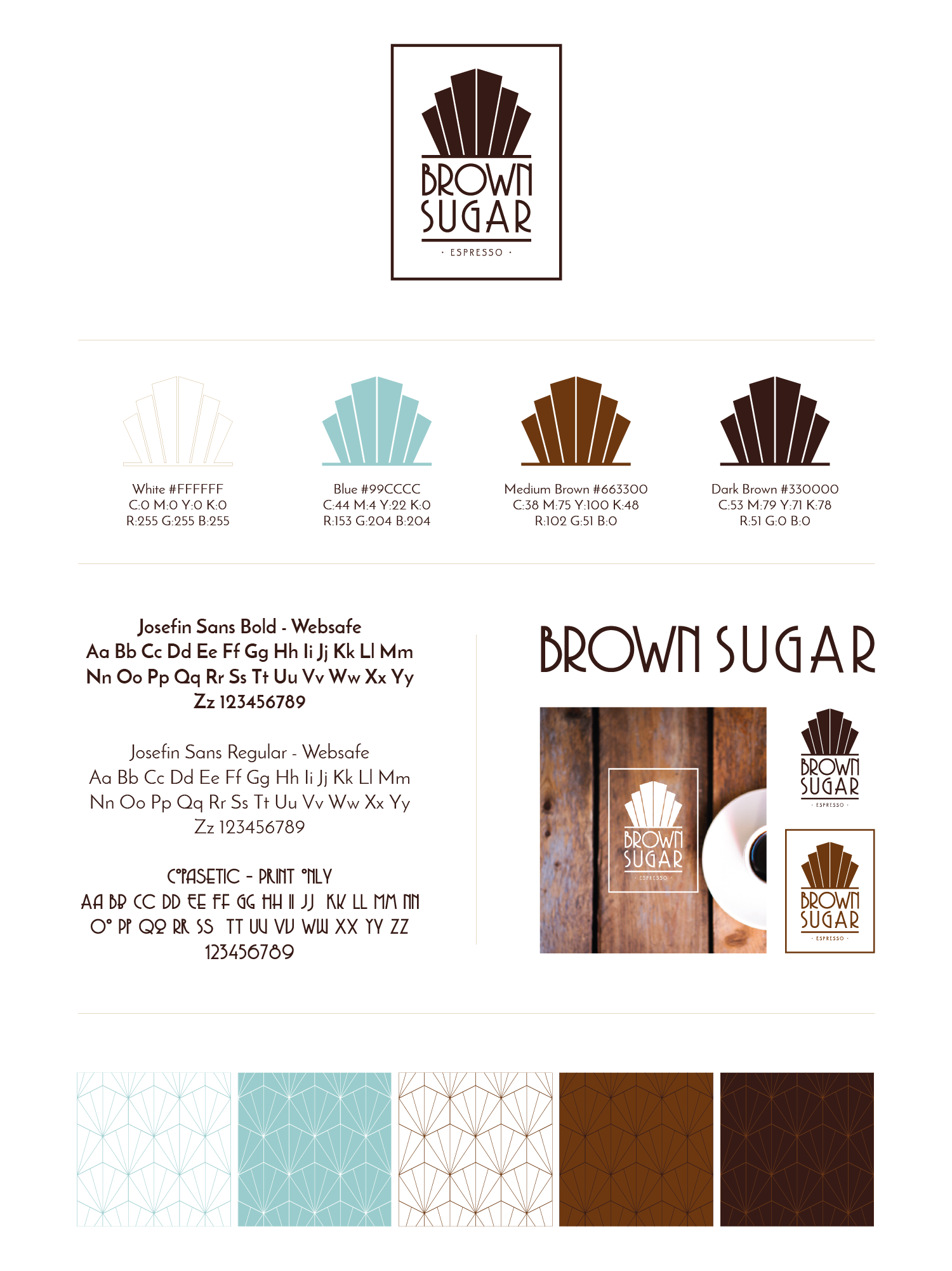 Brown Sugar Espresso Branding Board