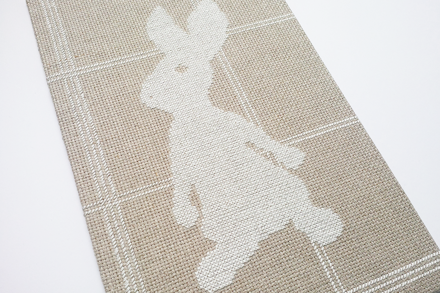 Tartan Hare designed, embroidered and photographed by Jennifer Strange