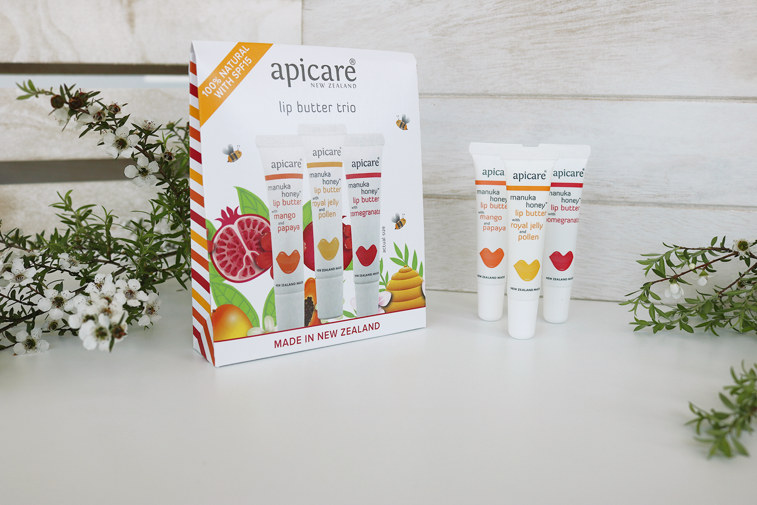 Apicare Lip Butter Trio Packaging