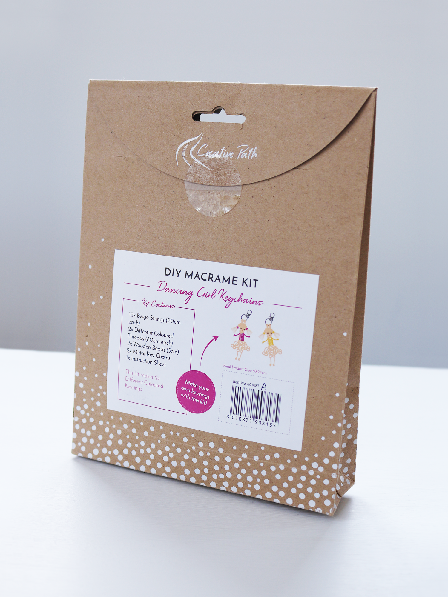 Creative Path Macrame Keyring Packaging