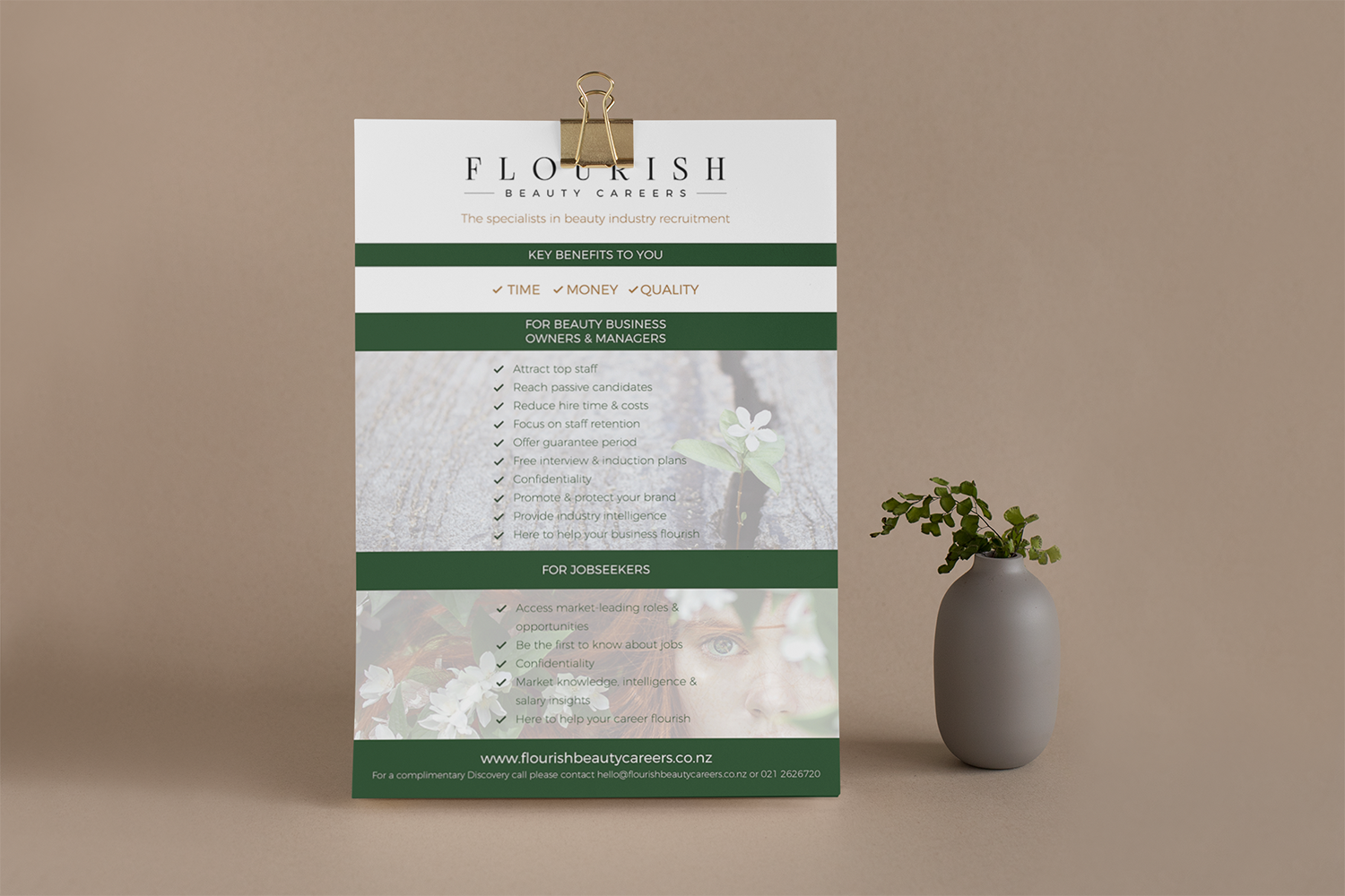 Flourish Beauty Careers A5 Flyer