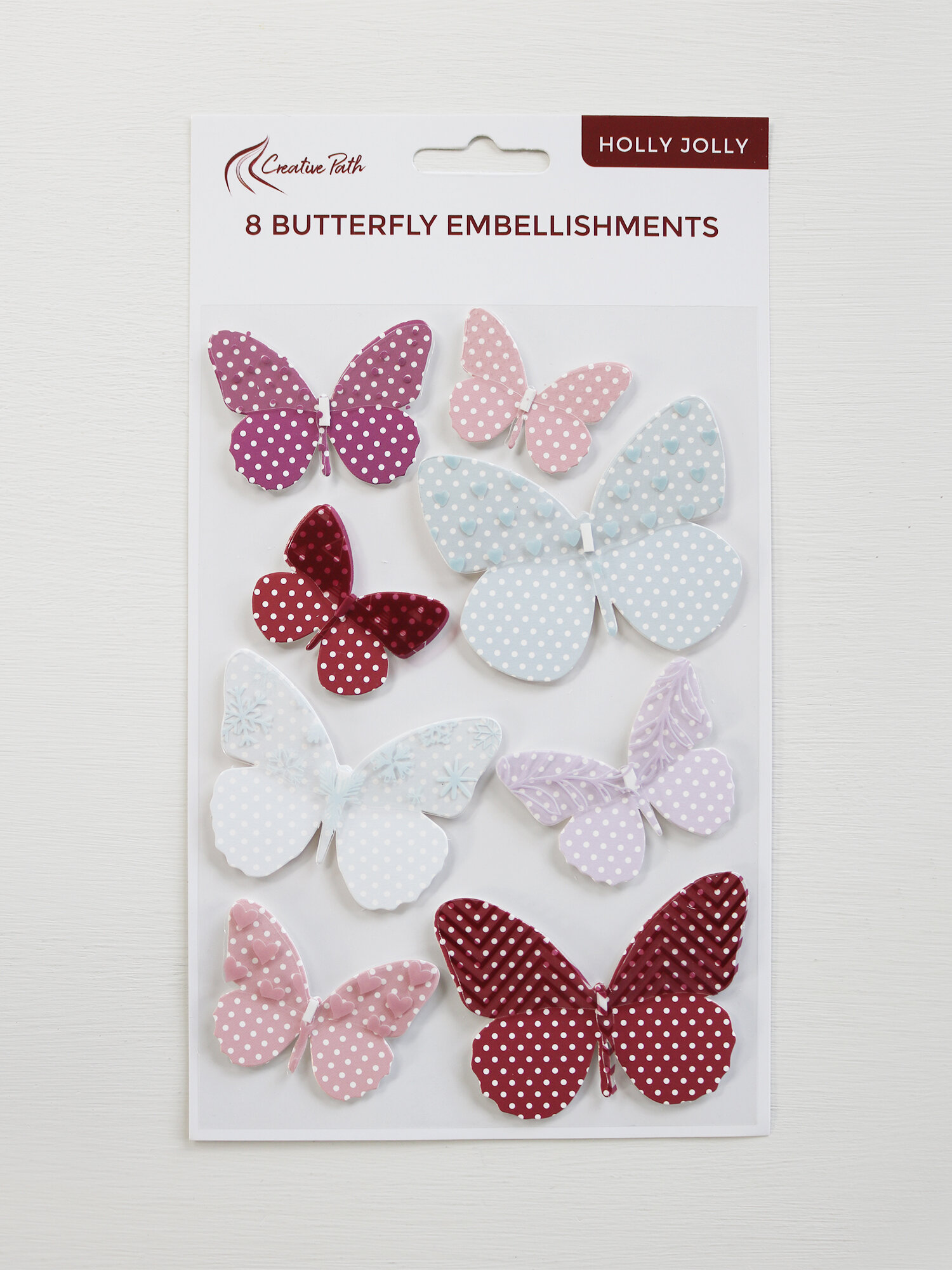 Creative Path Christmas Butterfly Embellishments