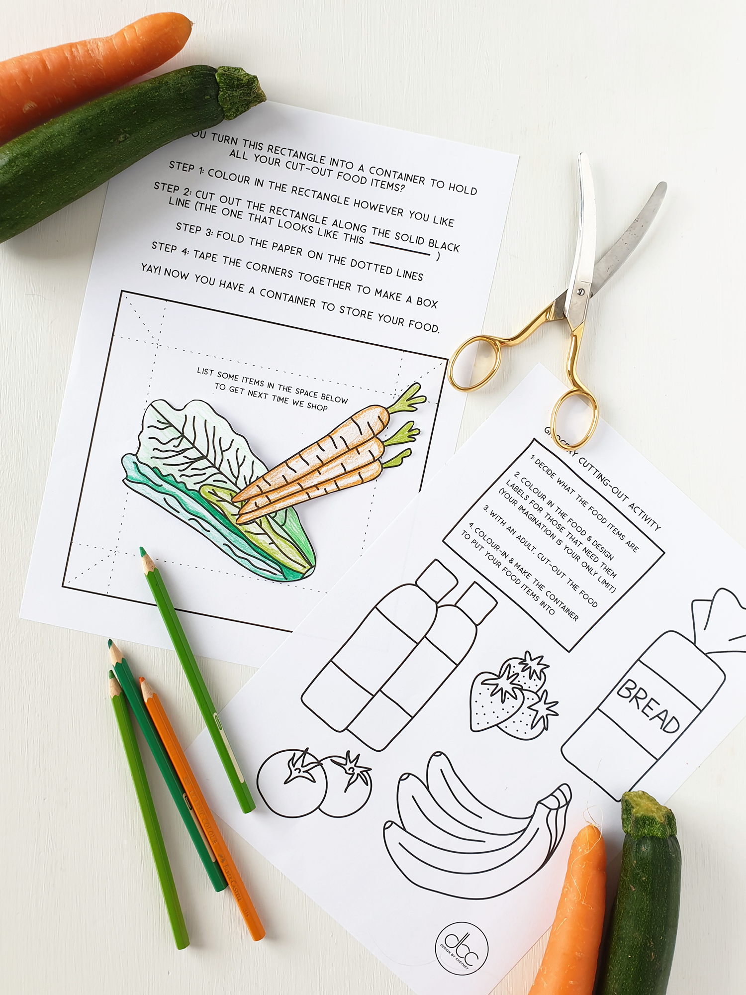 Nourish Yourself - FREE A4 Printable Grocery Cutting-Out Activity