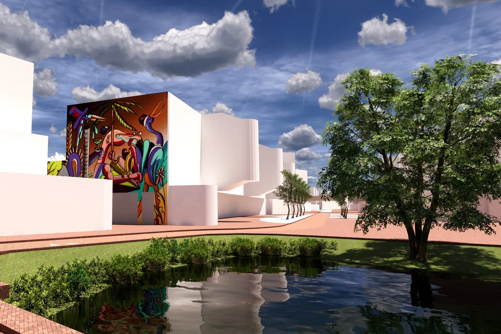 The mural in Reigersbos Amsterdam in VR