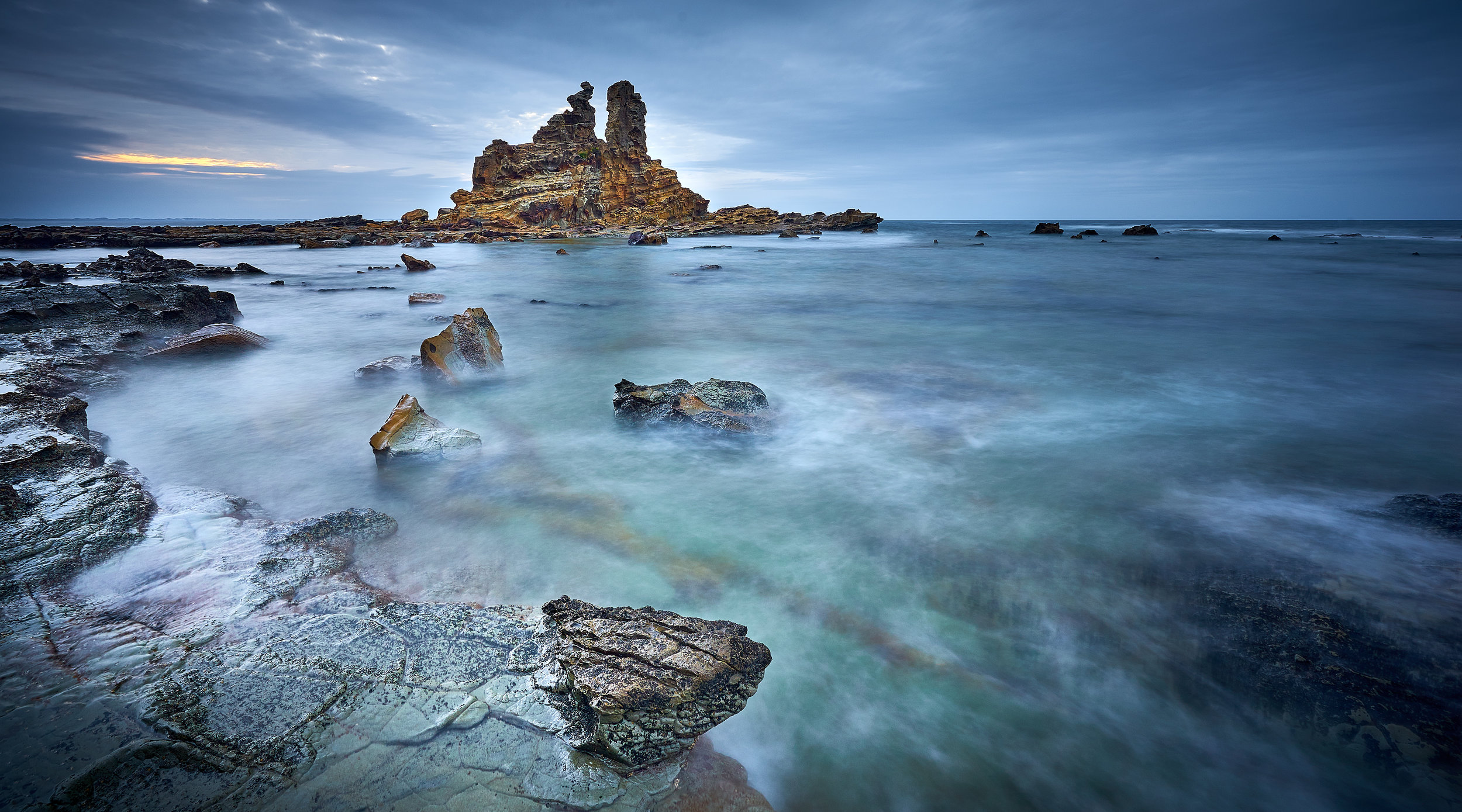 The Eyrie | The rock shelf upon which I stood to take this was slowly being consumed by the encroaching tide. It left me nervous and exhilerated. 