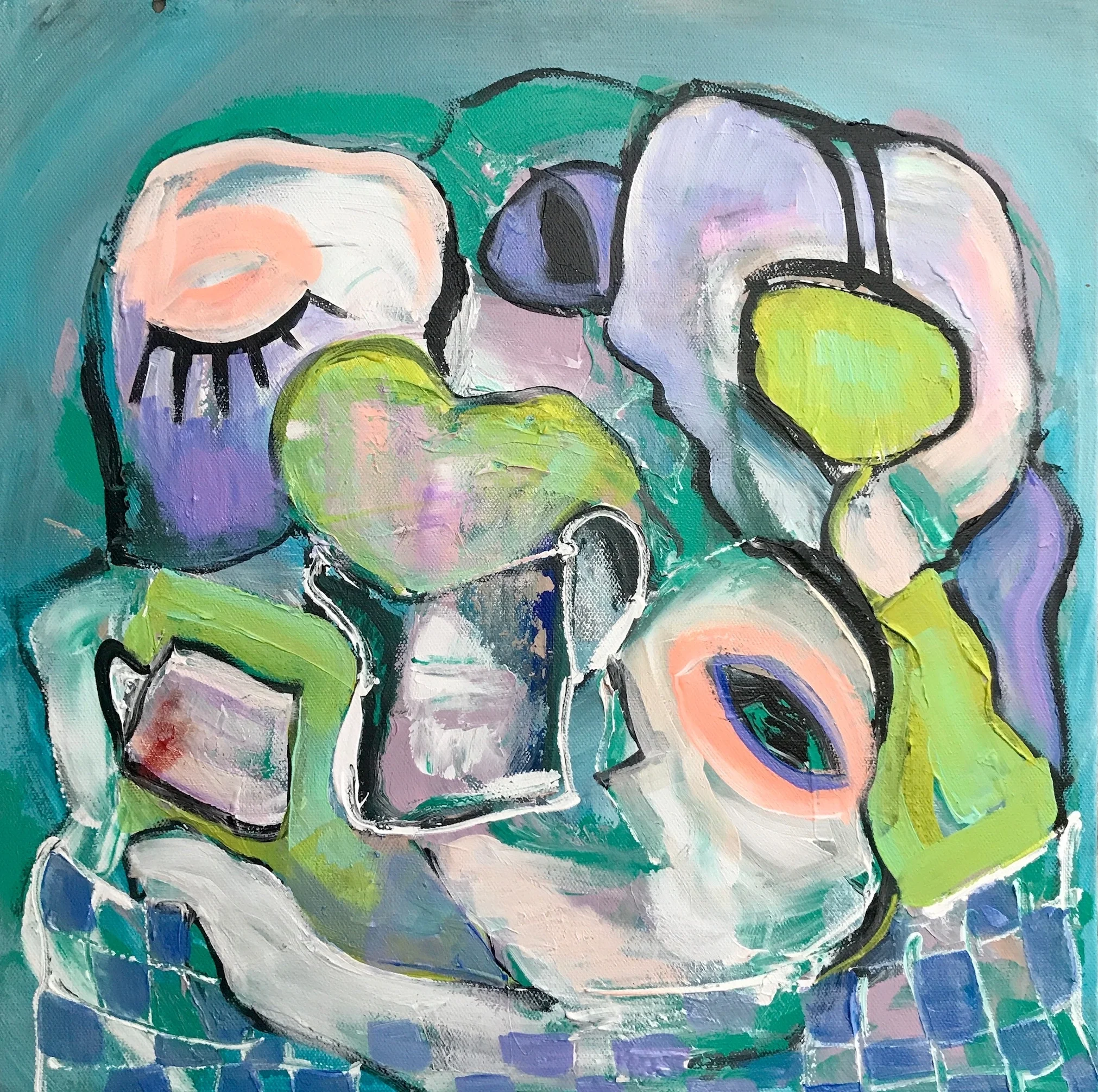 Vuggevisen III 40 x 40 cm. (solgt)